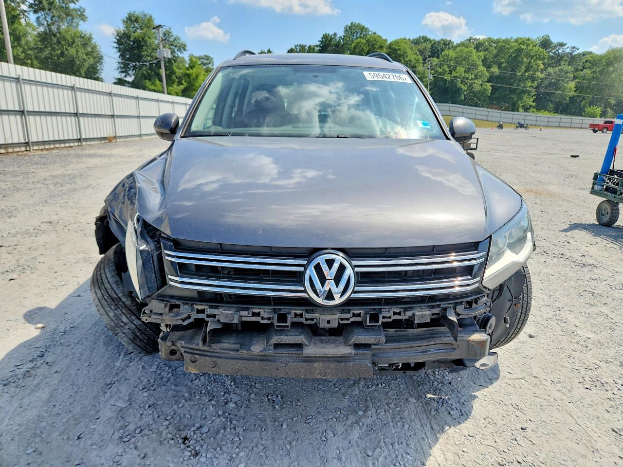 2015 Volkswagen Tiguan S Gray vin: WVGAV7AX1FW512832