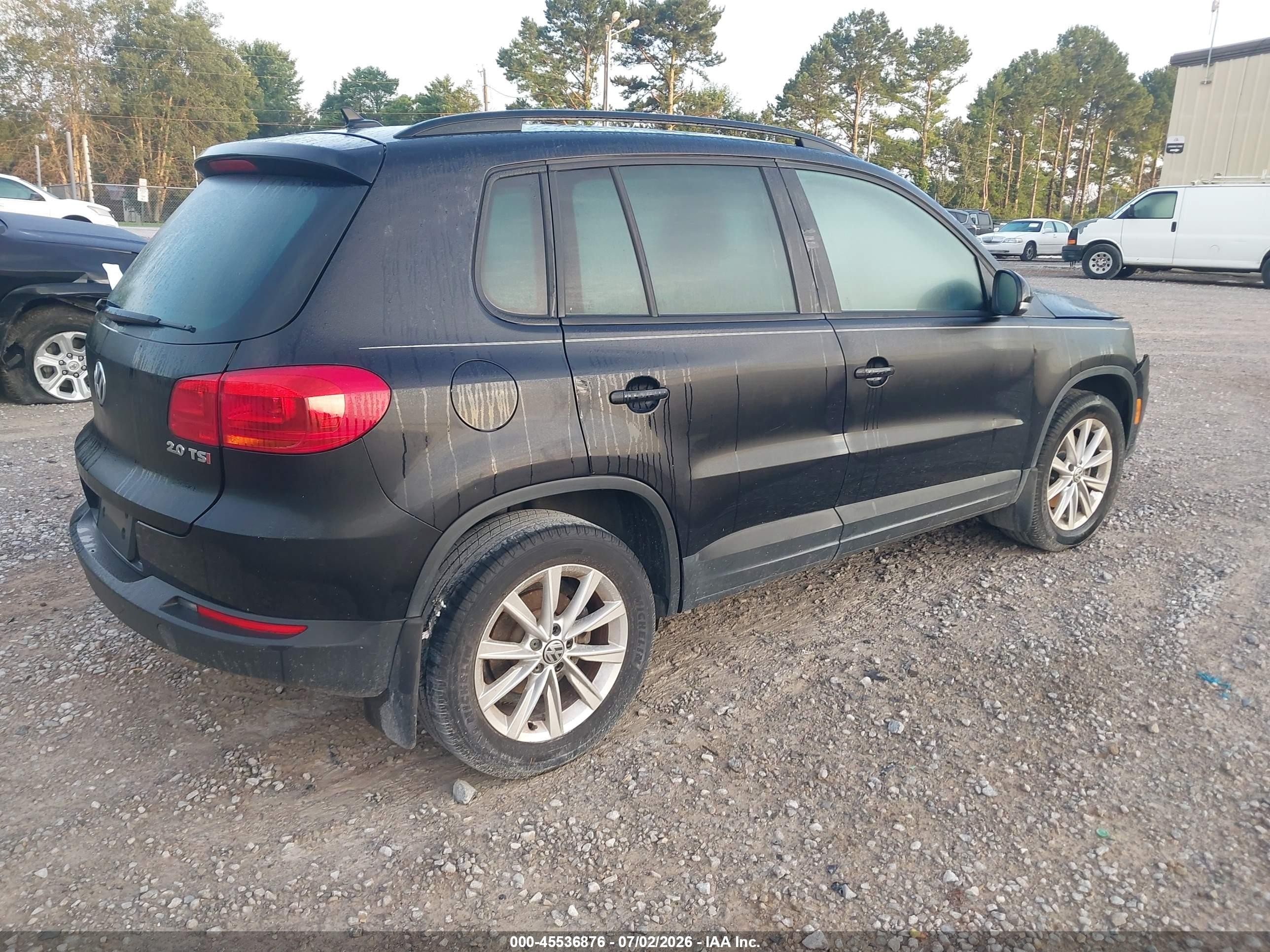 2015 Volkswagen Tiguan Se Black vin: WVGAV7AX1FW567166