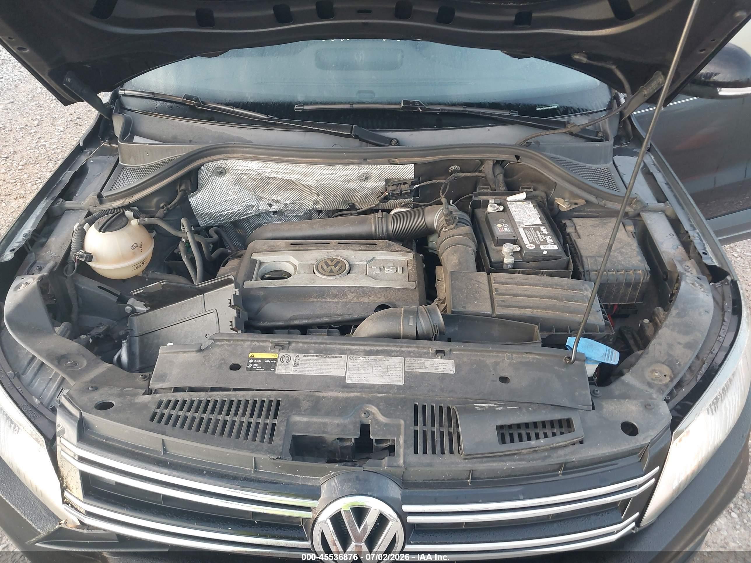2015 Volkswagen Tiguan Se Black vin: WVGAV7AX1FW567166