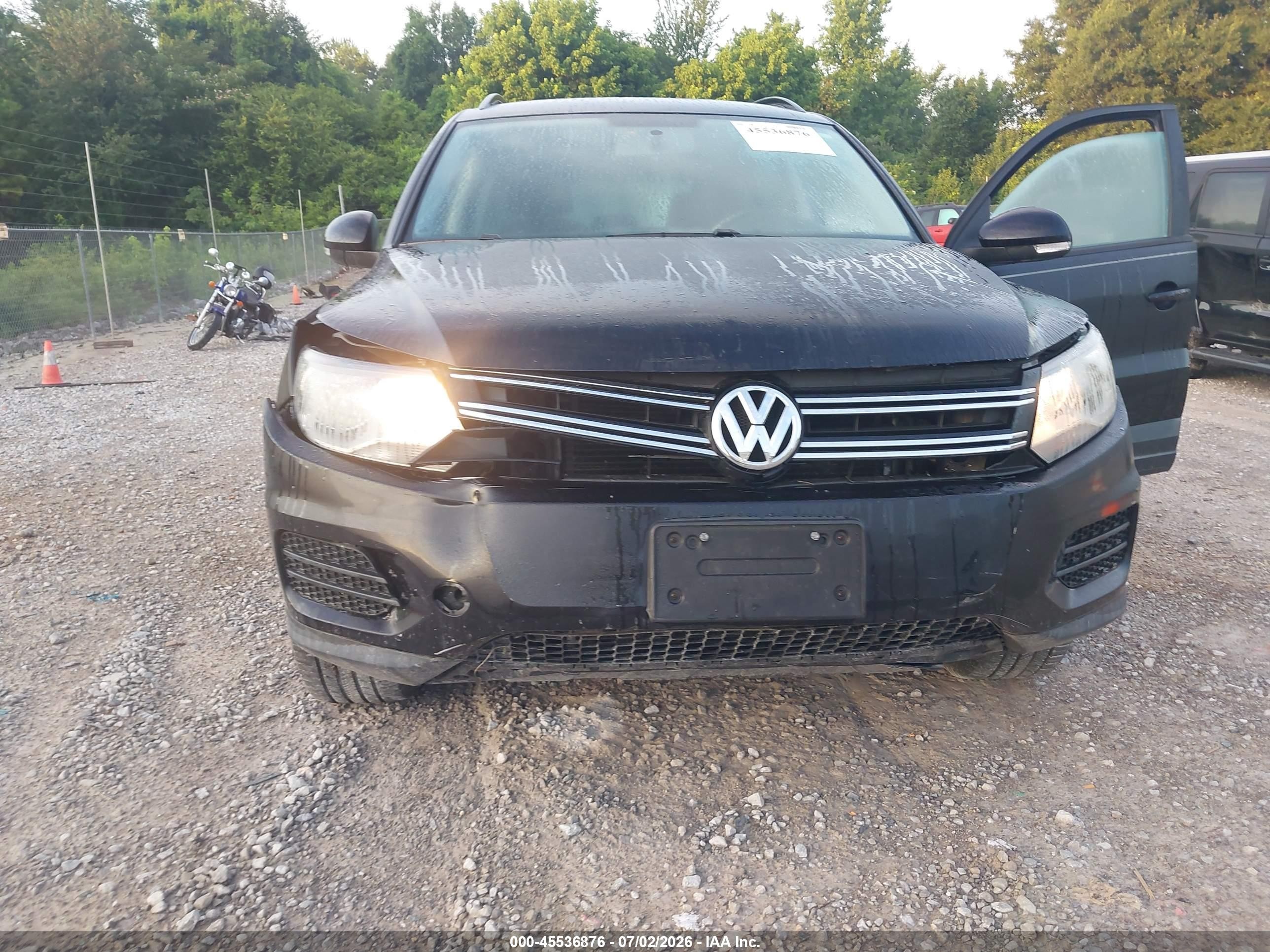 2015 Volkswagen Tiguan Se Black vin: WVGAV7AX1FW567166