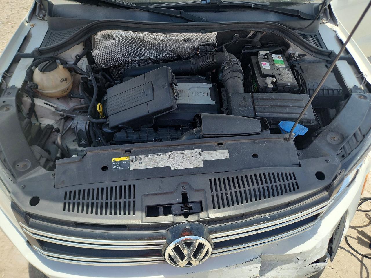 2015 Volkswagen Tiguan S White vin: WVGAV7AX1FW614549
