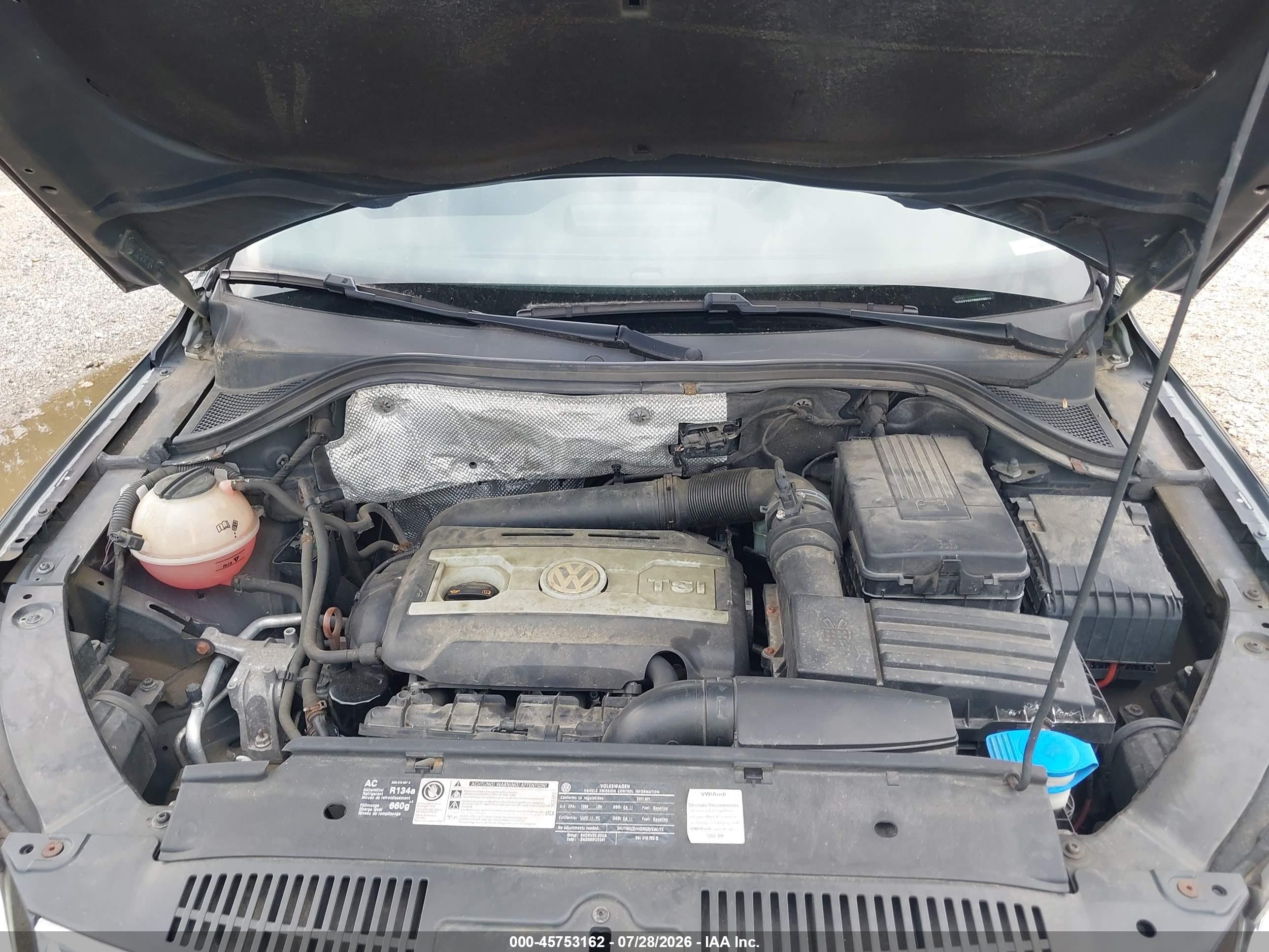 2011 Volkswagen Tiguan Se Черный vin: WVGAV7AX2BW528516