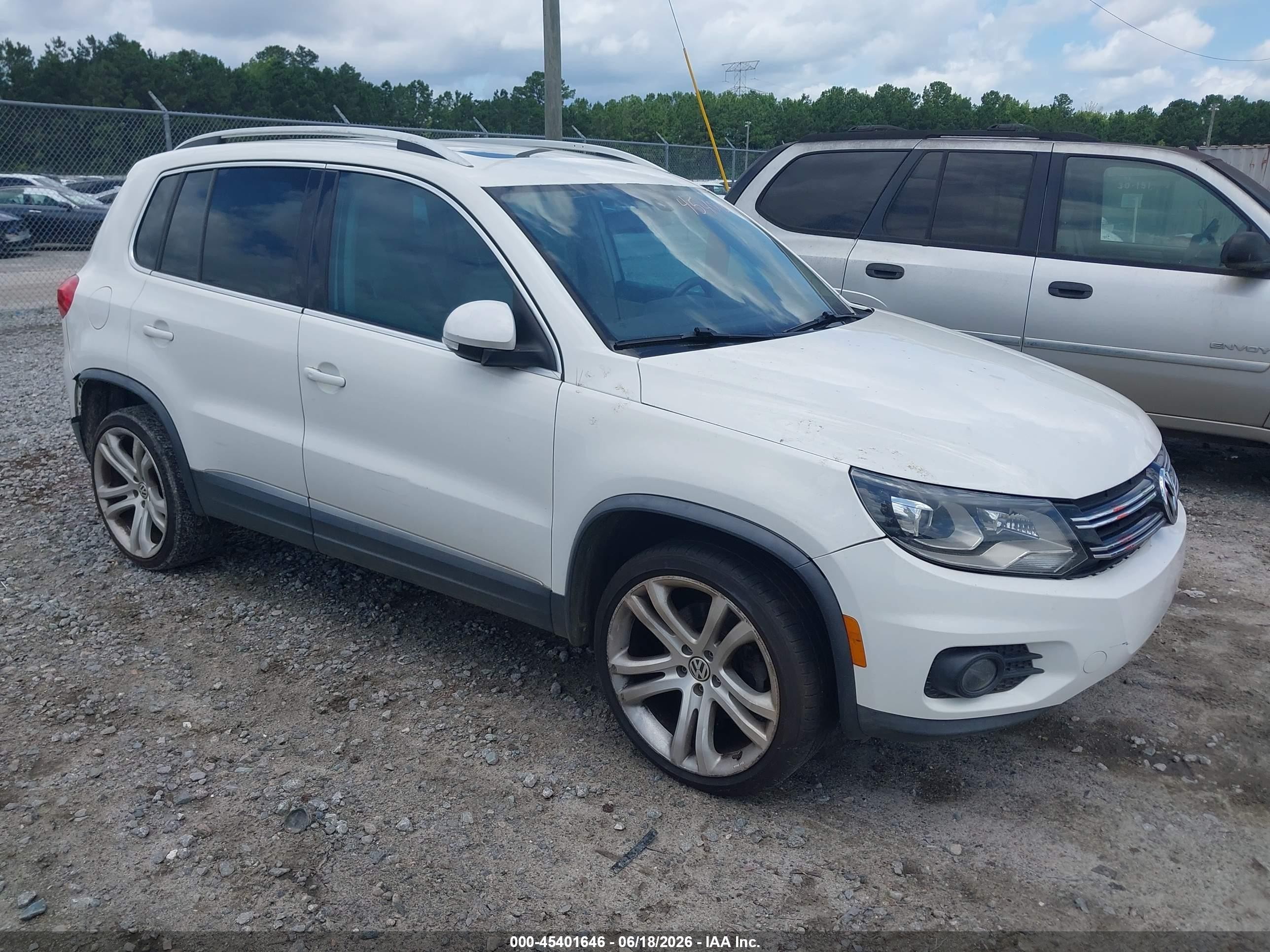 2012 Volkswagen Tiguan Sel White vin: WVGAV7AX2CW557810
