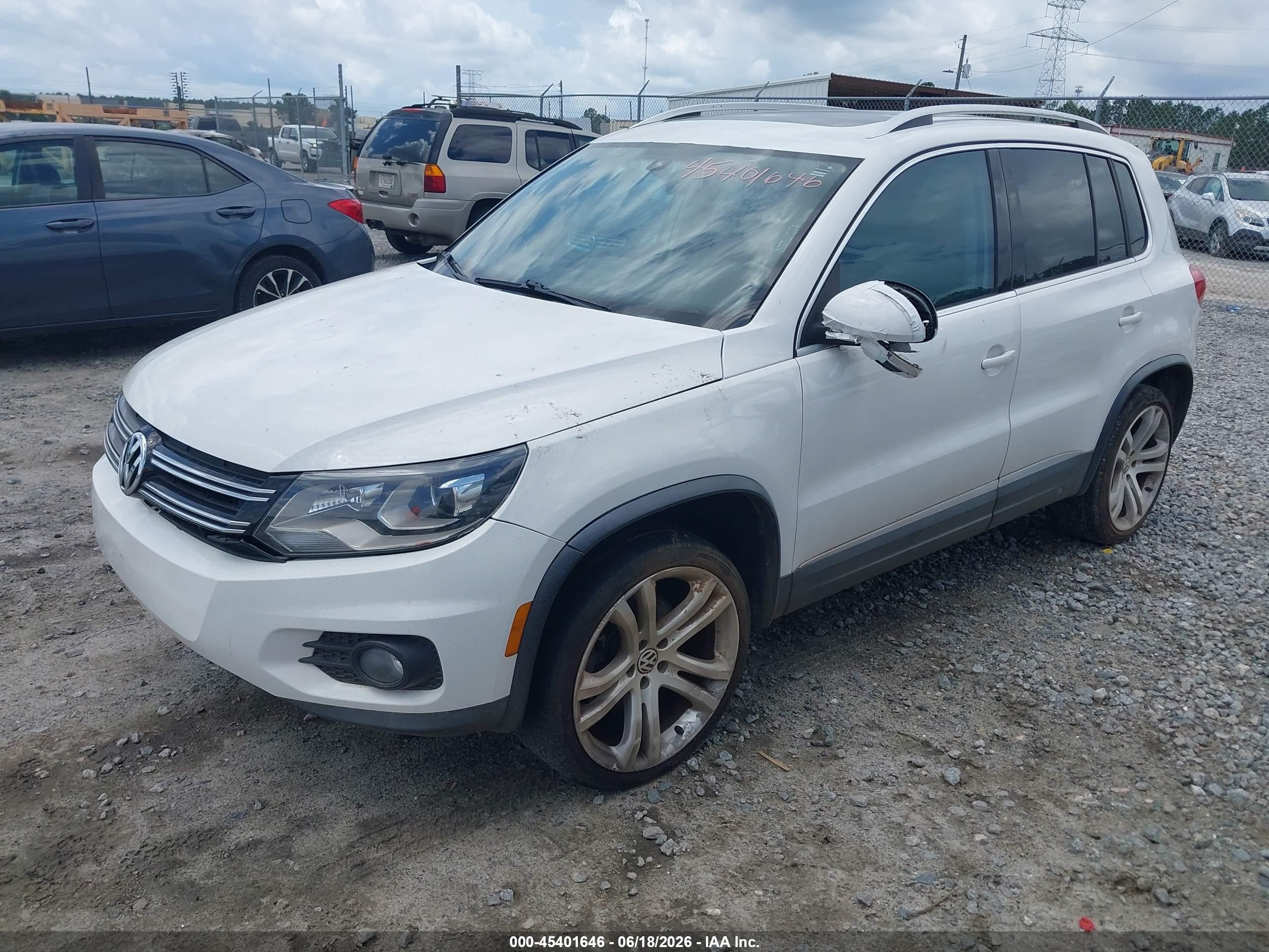 2012 Volkswagen Tiguan Sel White vin: WVGAV7AX2CW557810