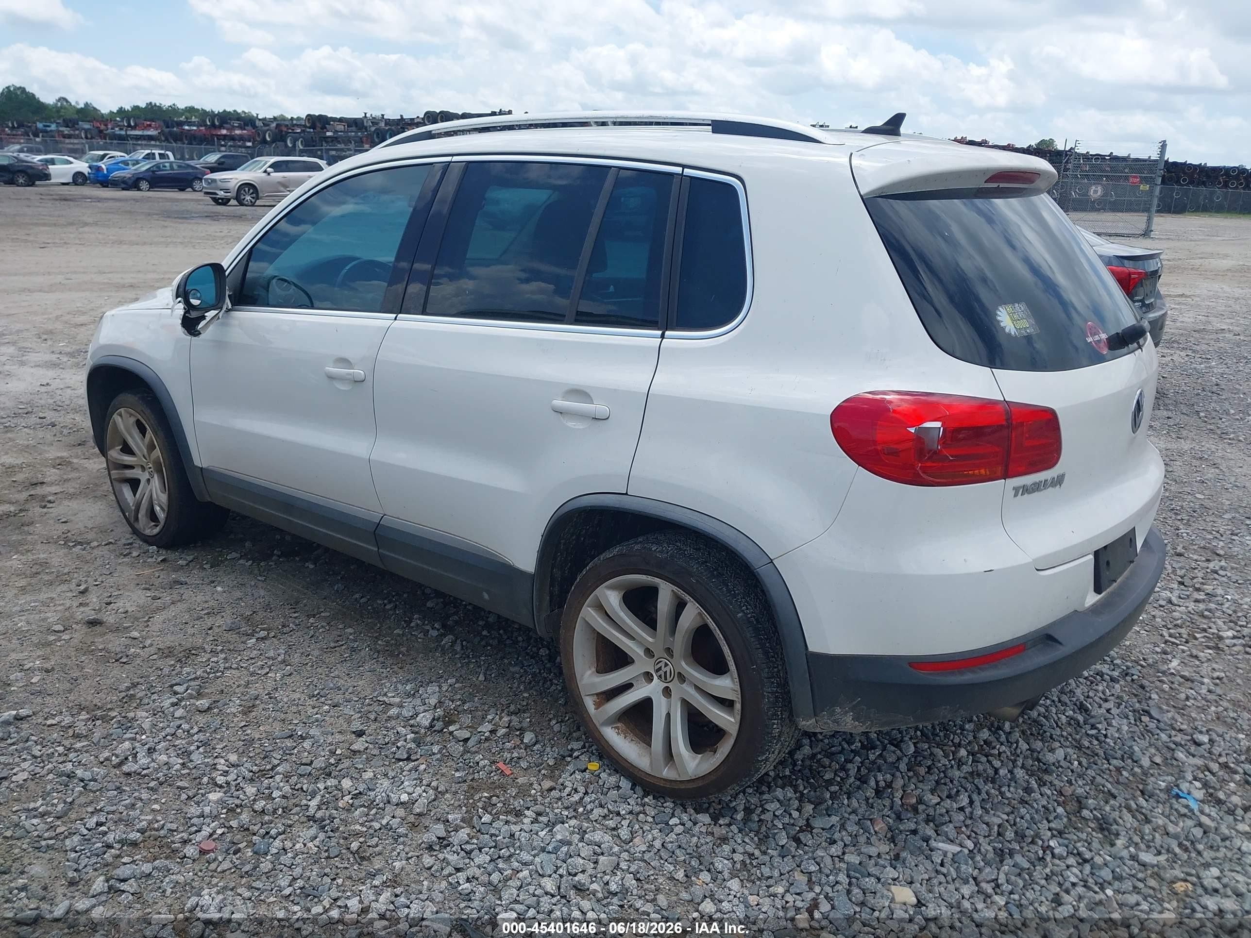 2012 Volkswagen Tiguan Sel White vin: WVGAV7AX2CW557810