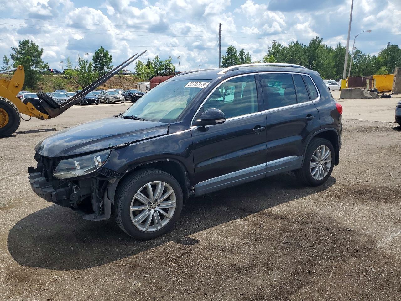 2015 Volkswagen Tiguan S Black vin: WVGAV7AX2FW561859