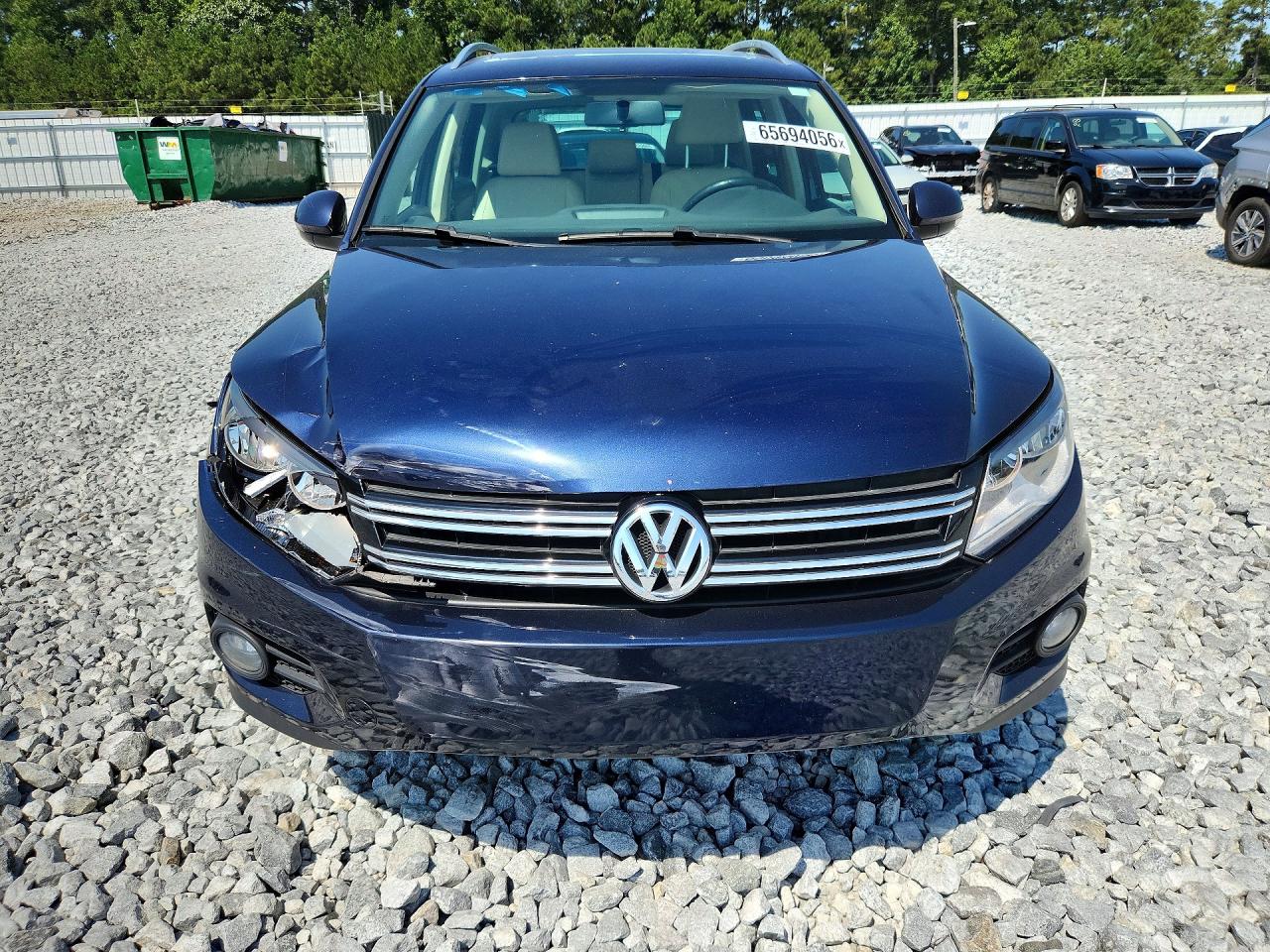 2015 Volkswagen Tiguan S Blue vin: WVGAV7AX2FW592898