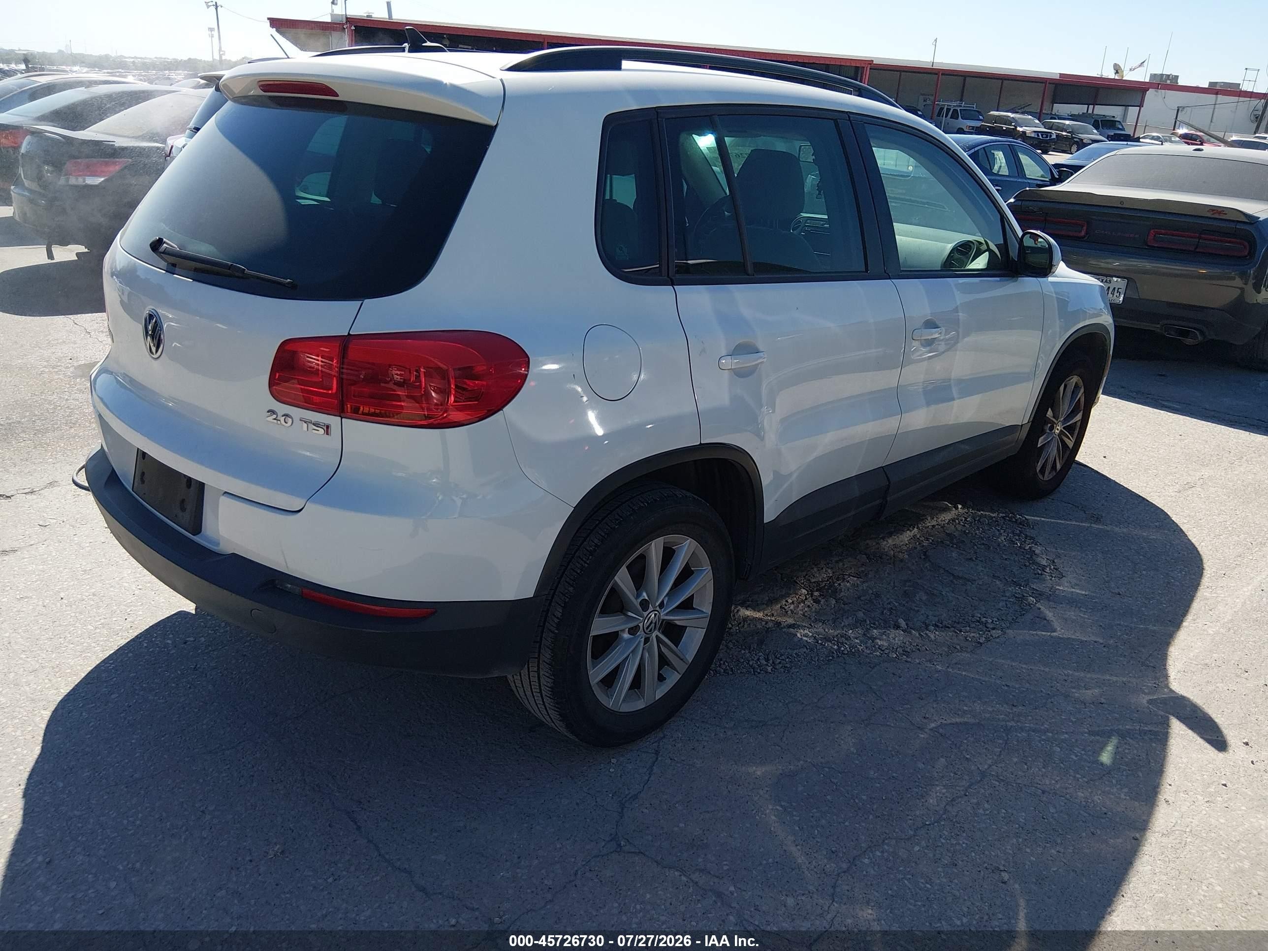 2015 Volkswagen Tiguan Se White vin: WVGAV7AX2FW607058