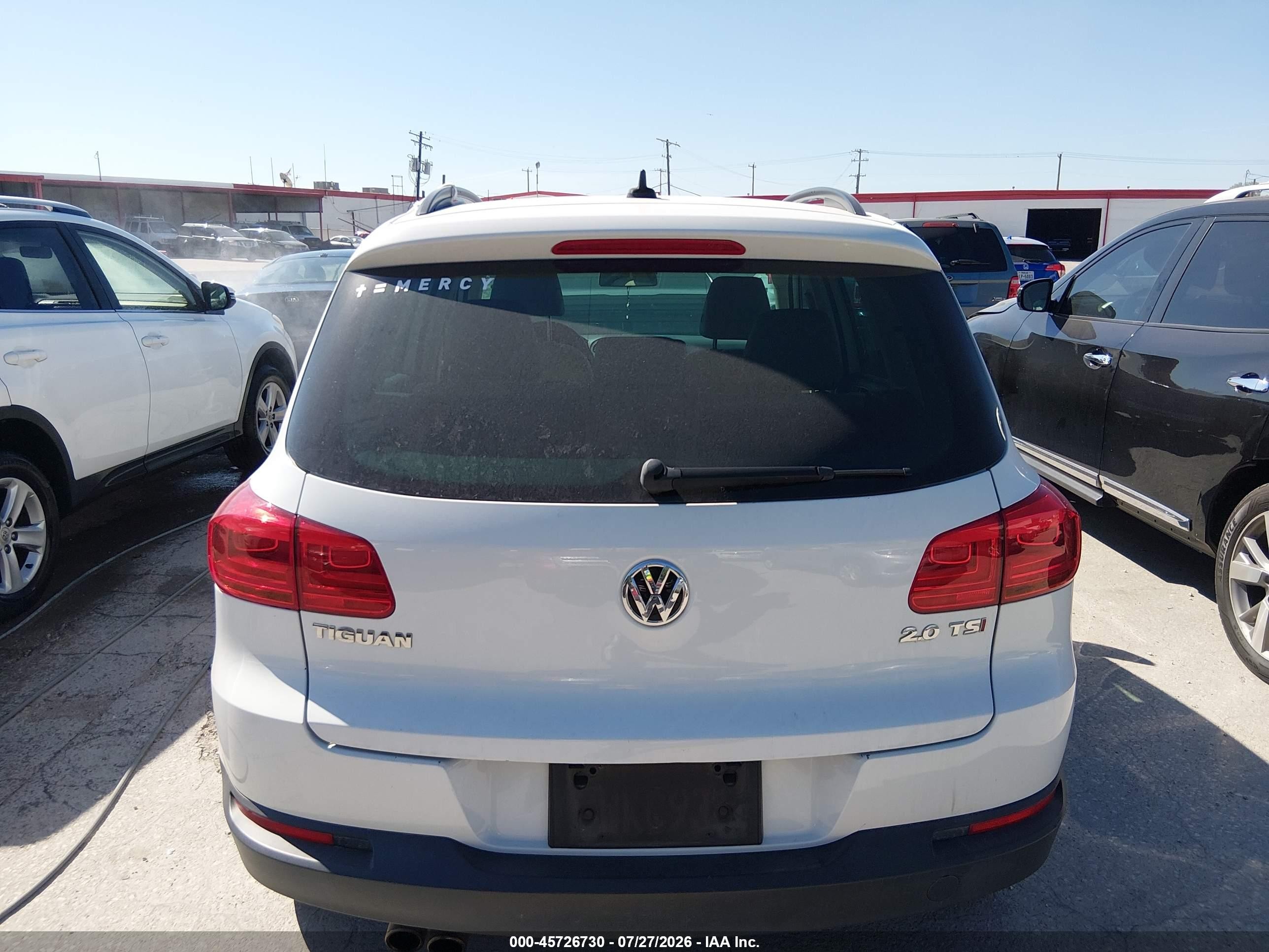 2015 Volkswagen Tiguan Se White vin: WVGAV7AX2FW607058