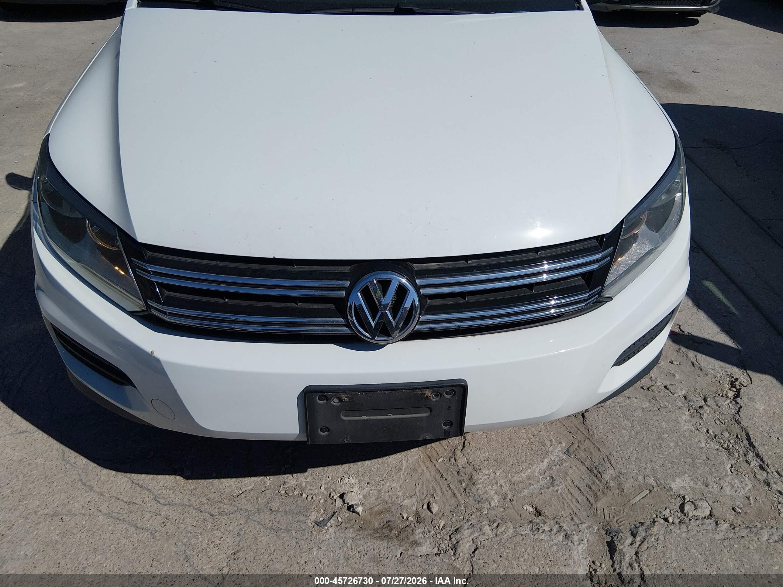 2015 Volkswagen Tiguan Se White vin: WVGAV7AX2FW607058