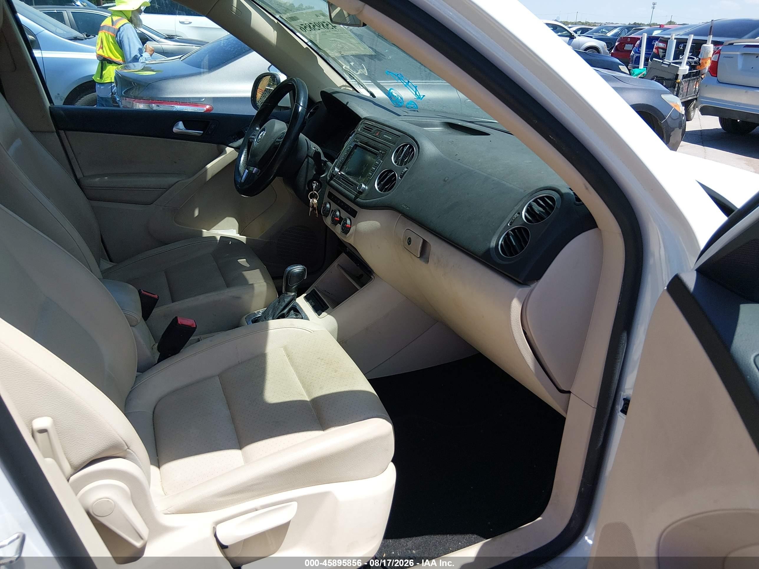 2015 Volkswagen Tiguan Se White vin: WVGAV7AX2FW607058