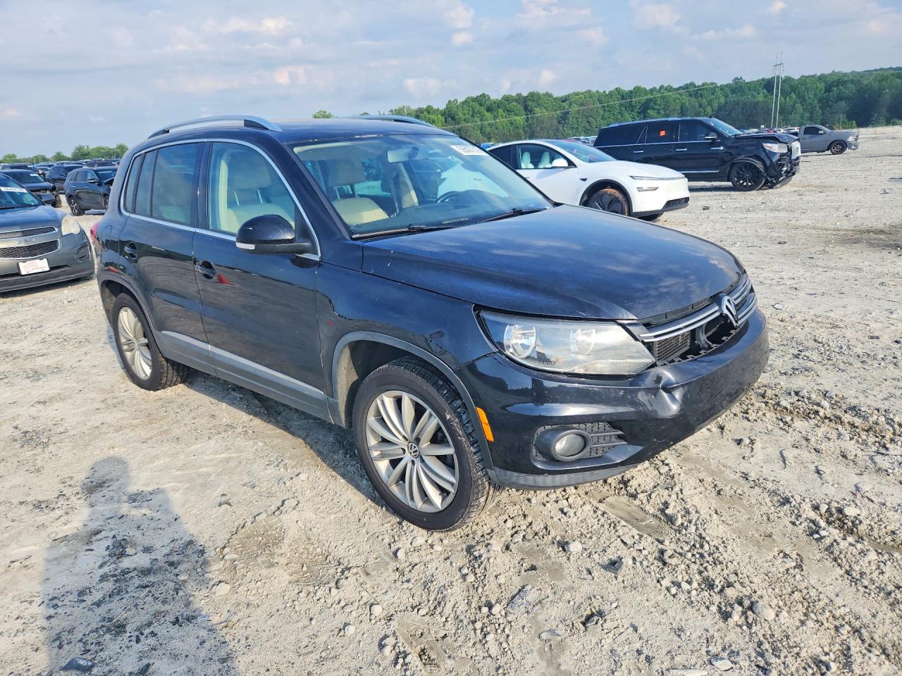 2012 Volkswagen Tiguan S Black vin: WVGAV7AX3CW611230