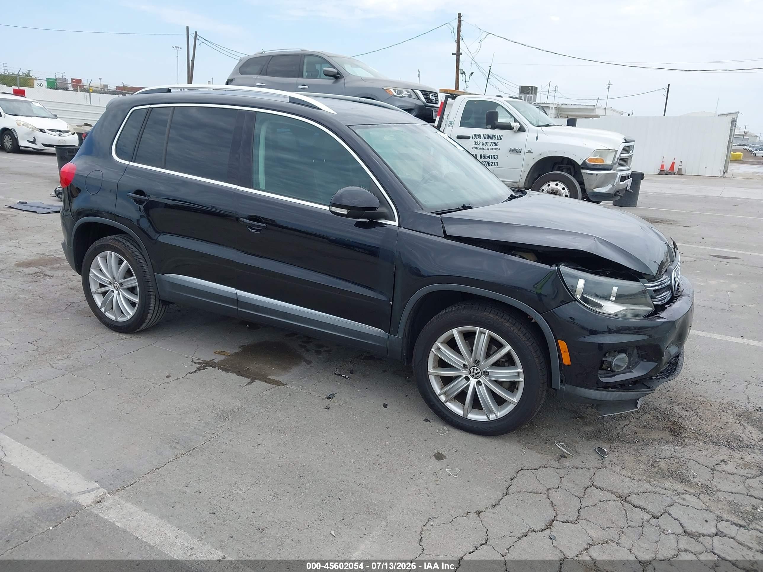 2013 Volkswagen Tiguan Se Black vin: WVGAV7AX3DW537177