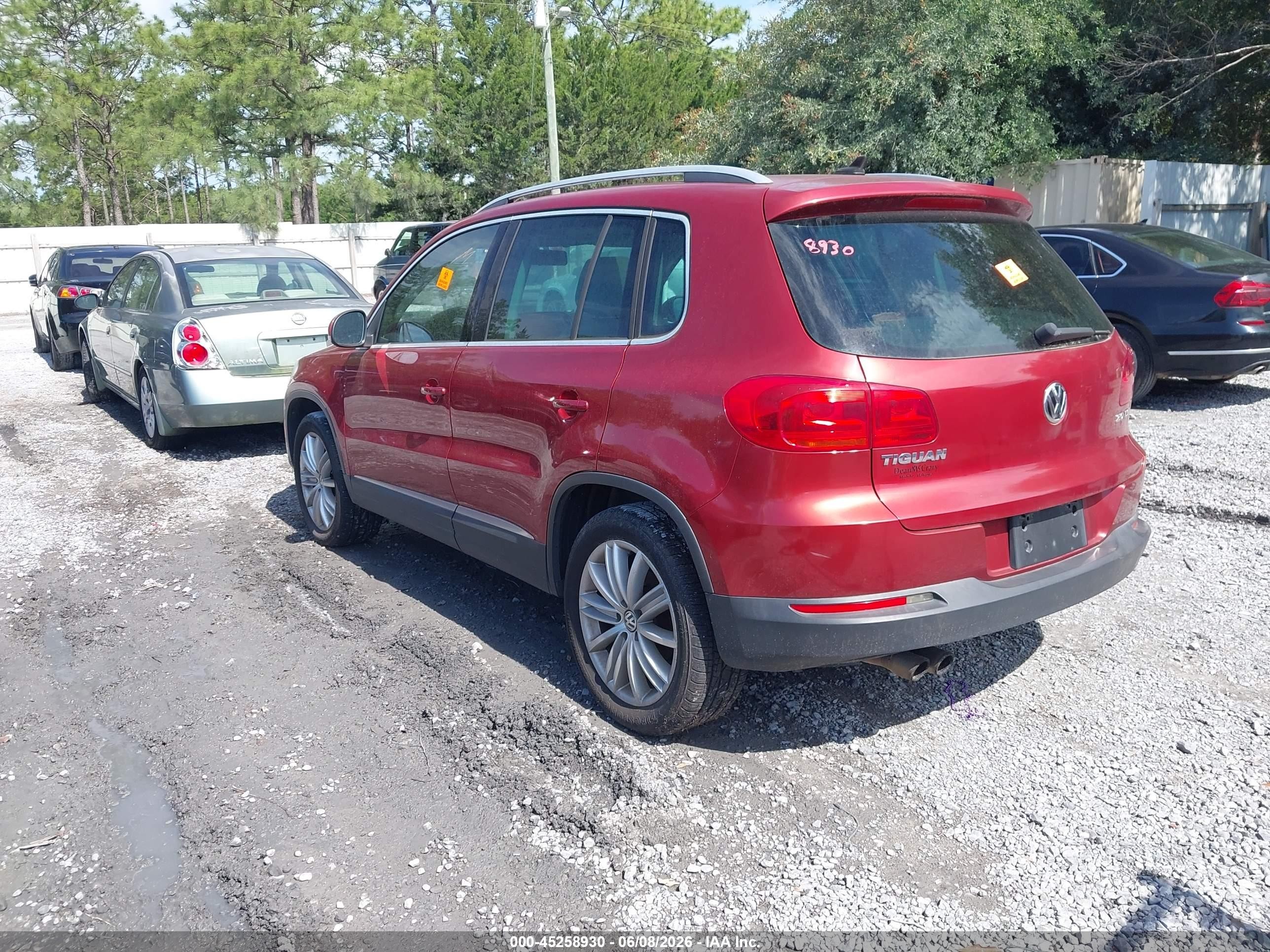 2015 Volkswagen Tiguan Se Red vin: WVGAV7AX3FW099666