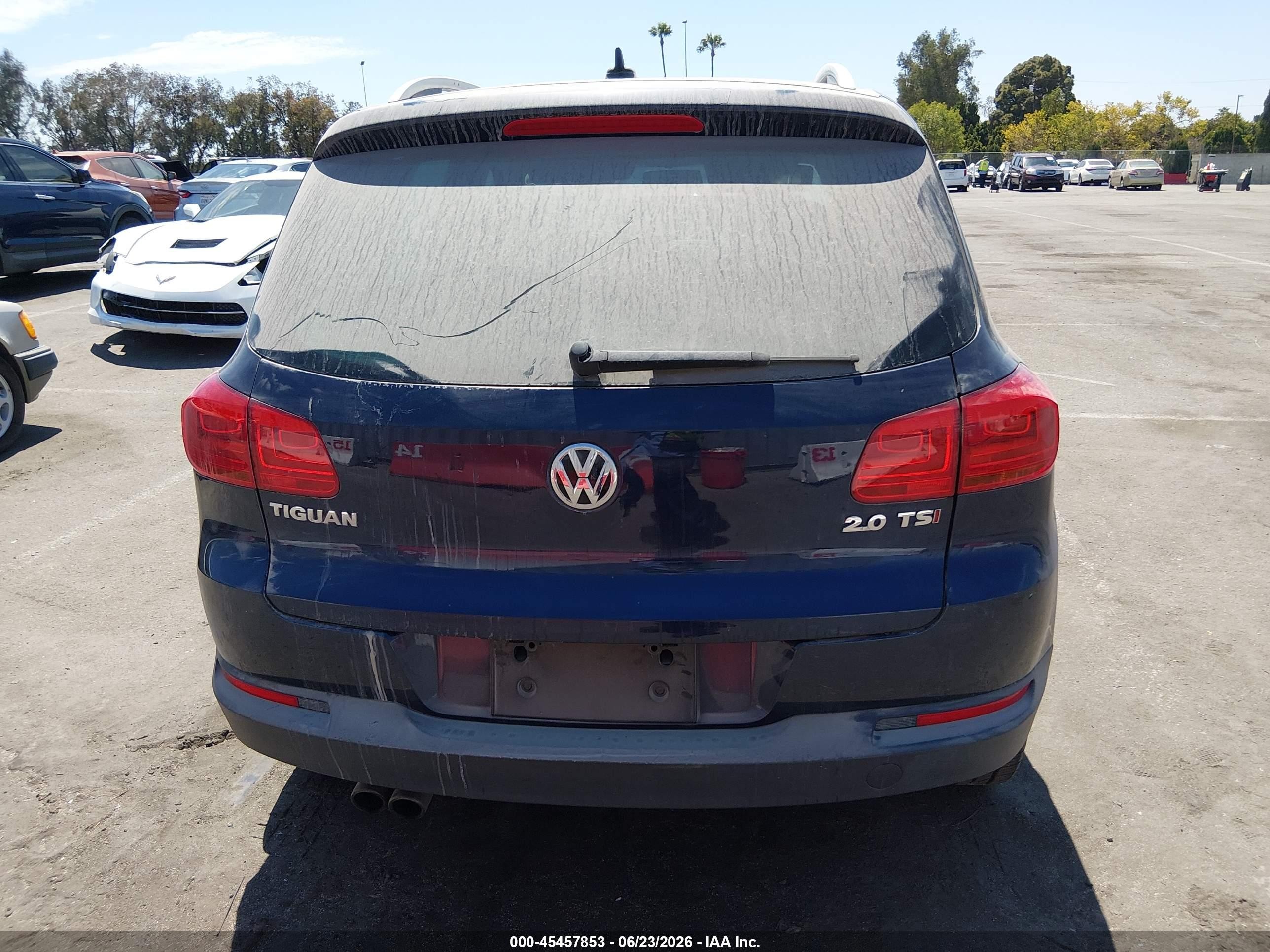 2015 Volkswagen Tiguan Se Blue vin: WVGAV7AX3FW595583
