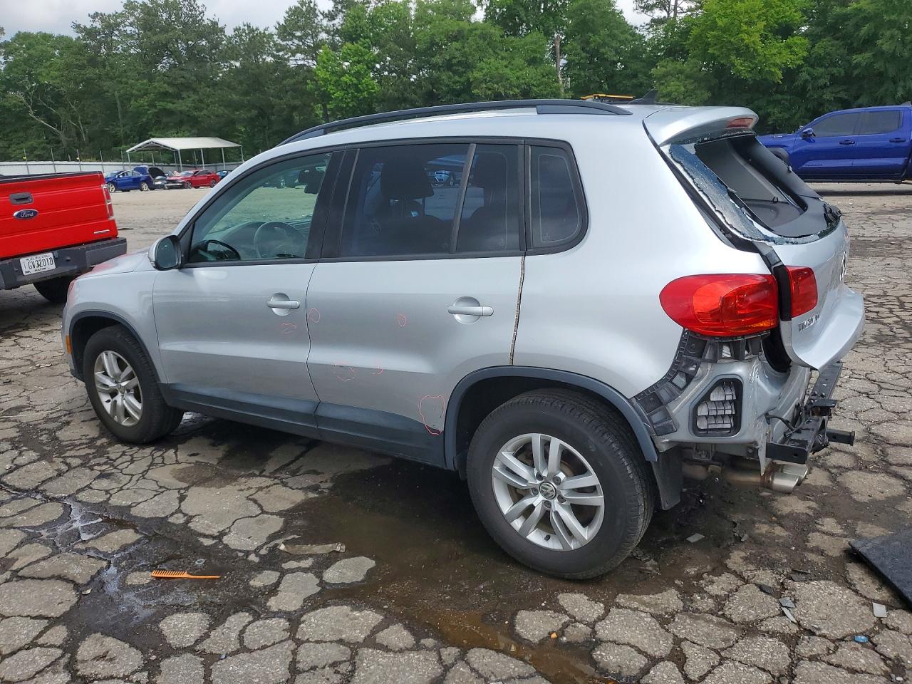 2015 Volkswagen Tiguan S Silver vin: WVGAV7AX3FW601978