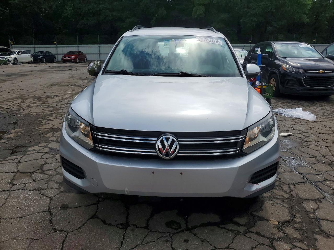 2015 Volkswagen Tiguan S Silver vin: WVGAV7AX3FW601978