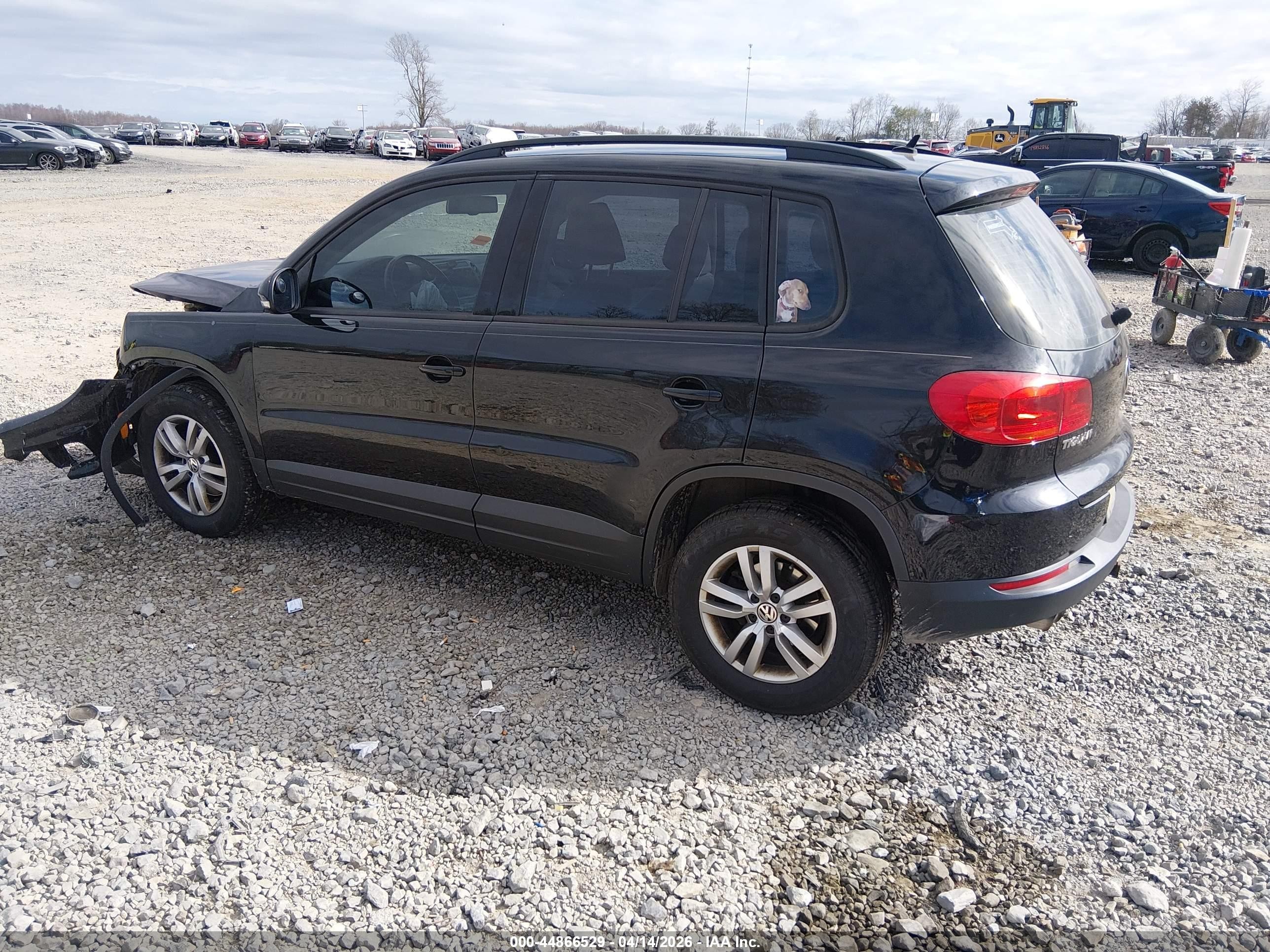 2016 Volkswagen Tiguan S Черный vin: WVGAV7AX3GK000076