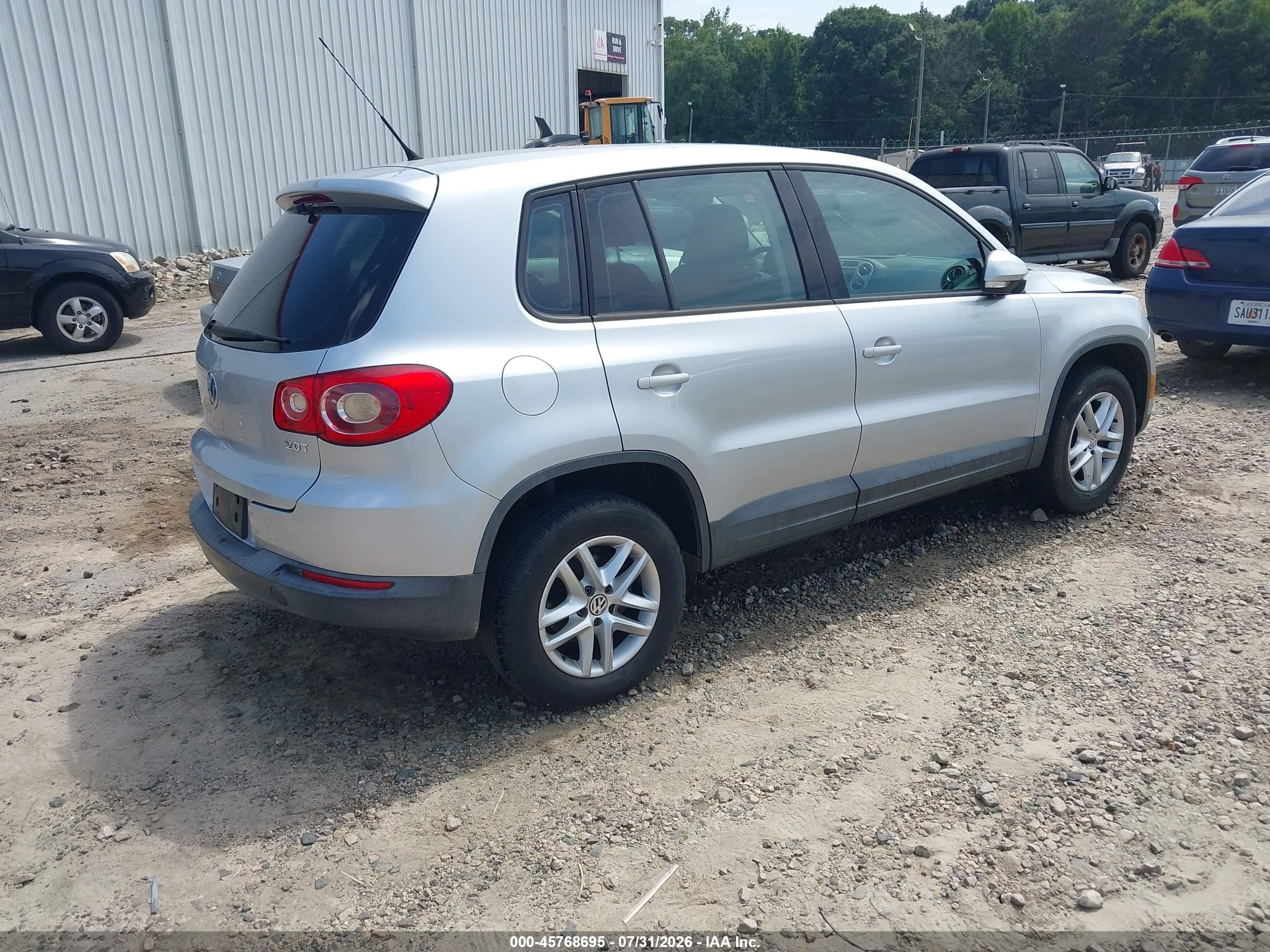 2011 Volkswagen Tiguan S Gray vin: WVGAV7AX4BW525732