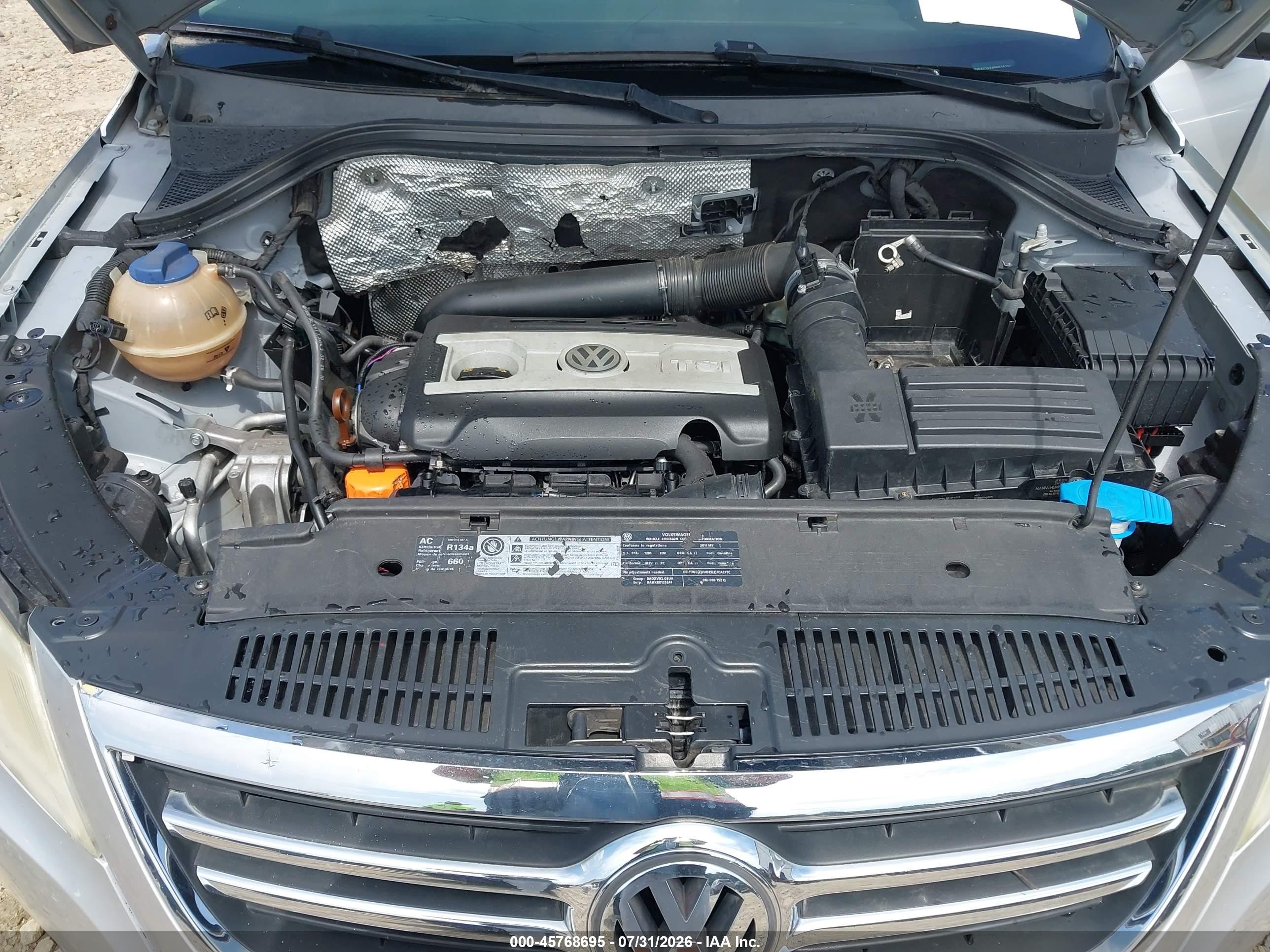 2011 Volkswagen Tiguan S Gray vin: WVGAV7AX4BW525732