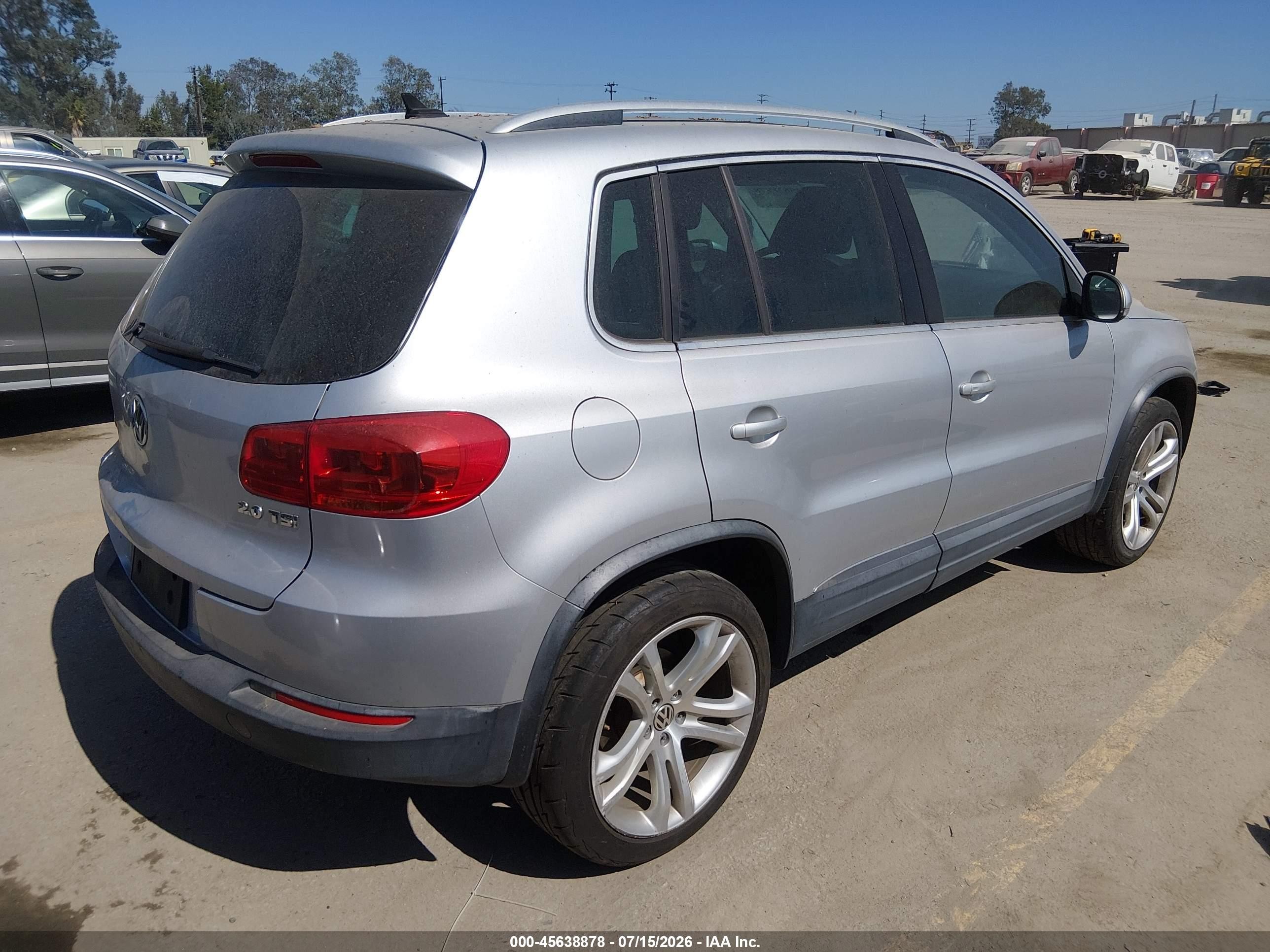 2012 Volkswagen Tiguan Sel Silver vin: WVGAV7AX4CW001546