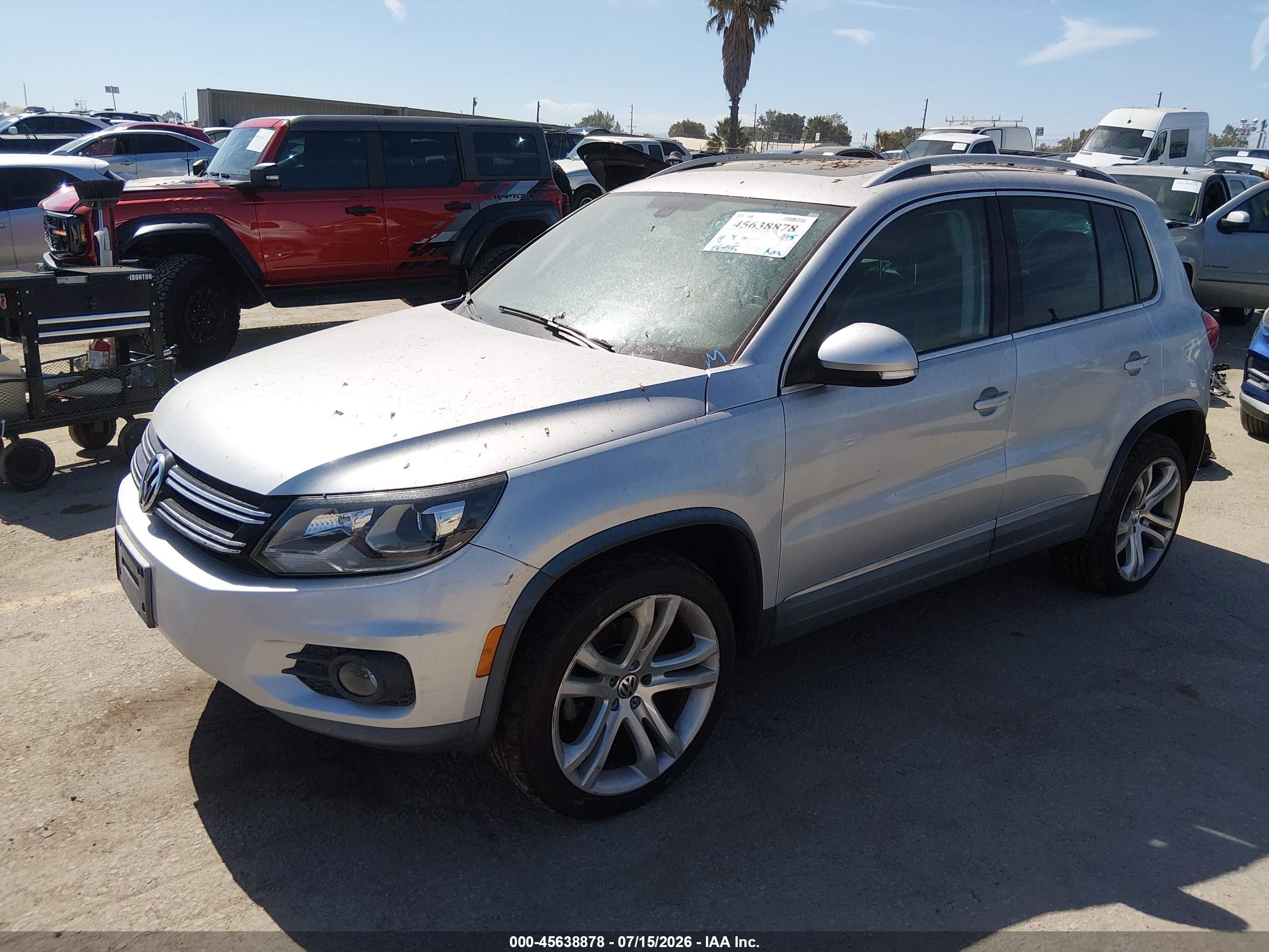 2012 Volkswagen Tiguan Sel Silver vin: WVGAV7AX4CW001546