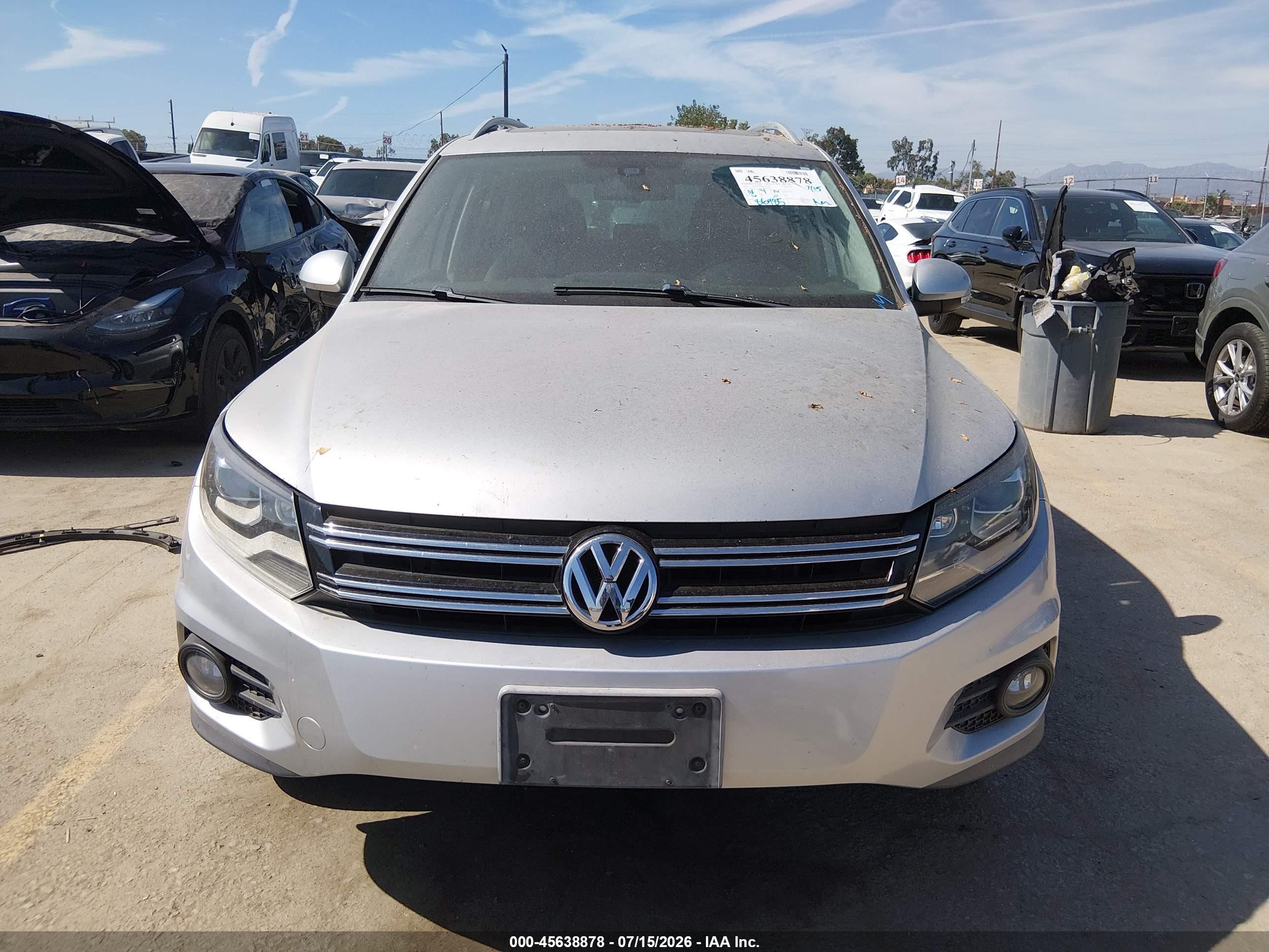 2012 Volkswagen Tiguan Sel Silver vin: WVGAV7AX4CW001546