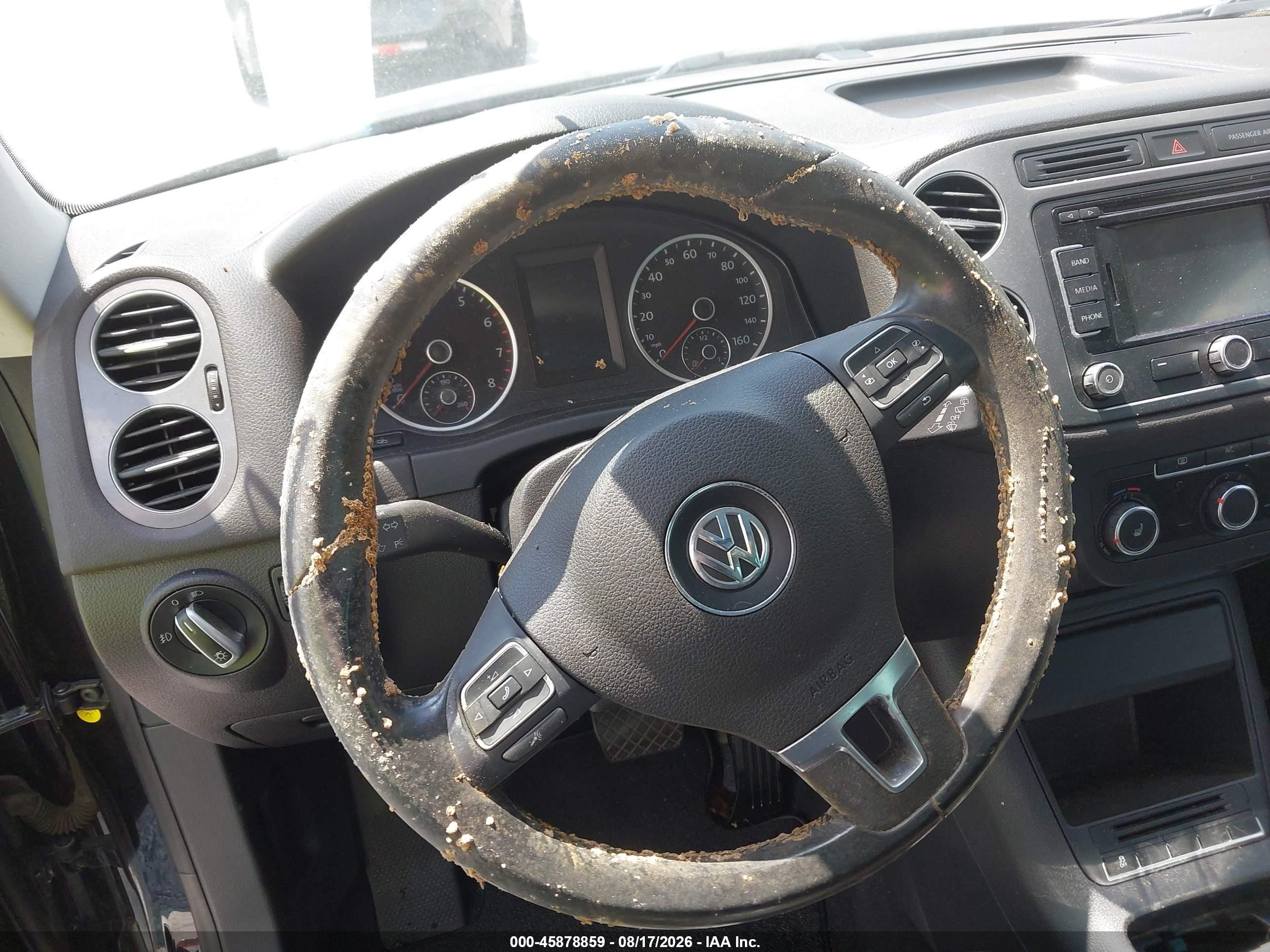 2012 Volkswagen Tiguan Se Black vin: WVGAV7AX4CW567867