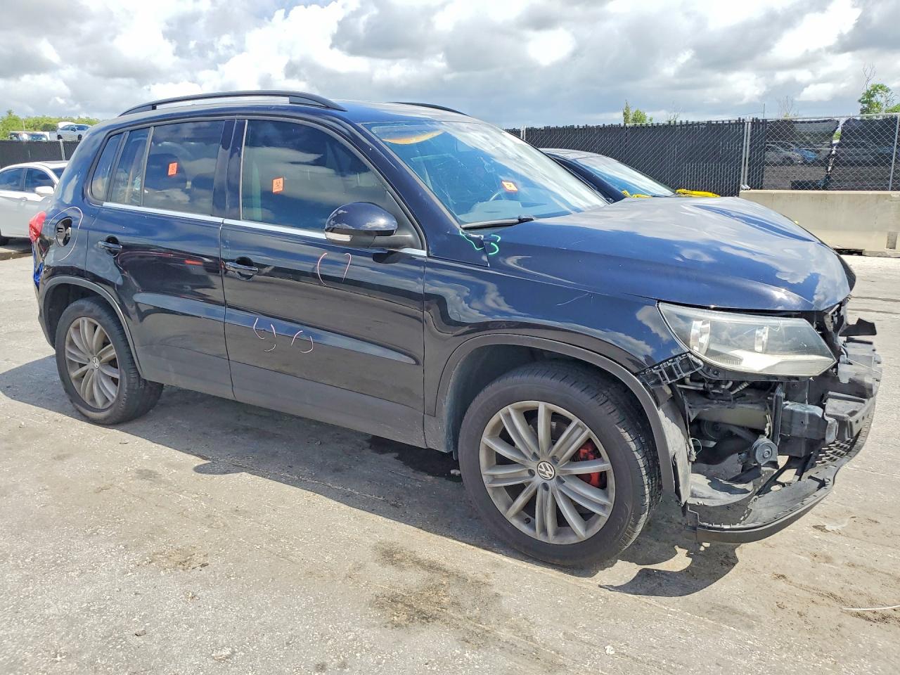 2015 Volkswagen Tiguan S Black vin: WVGAV7AX4FW502120