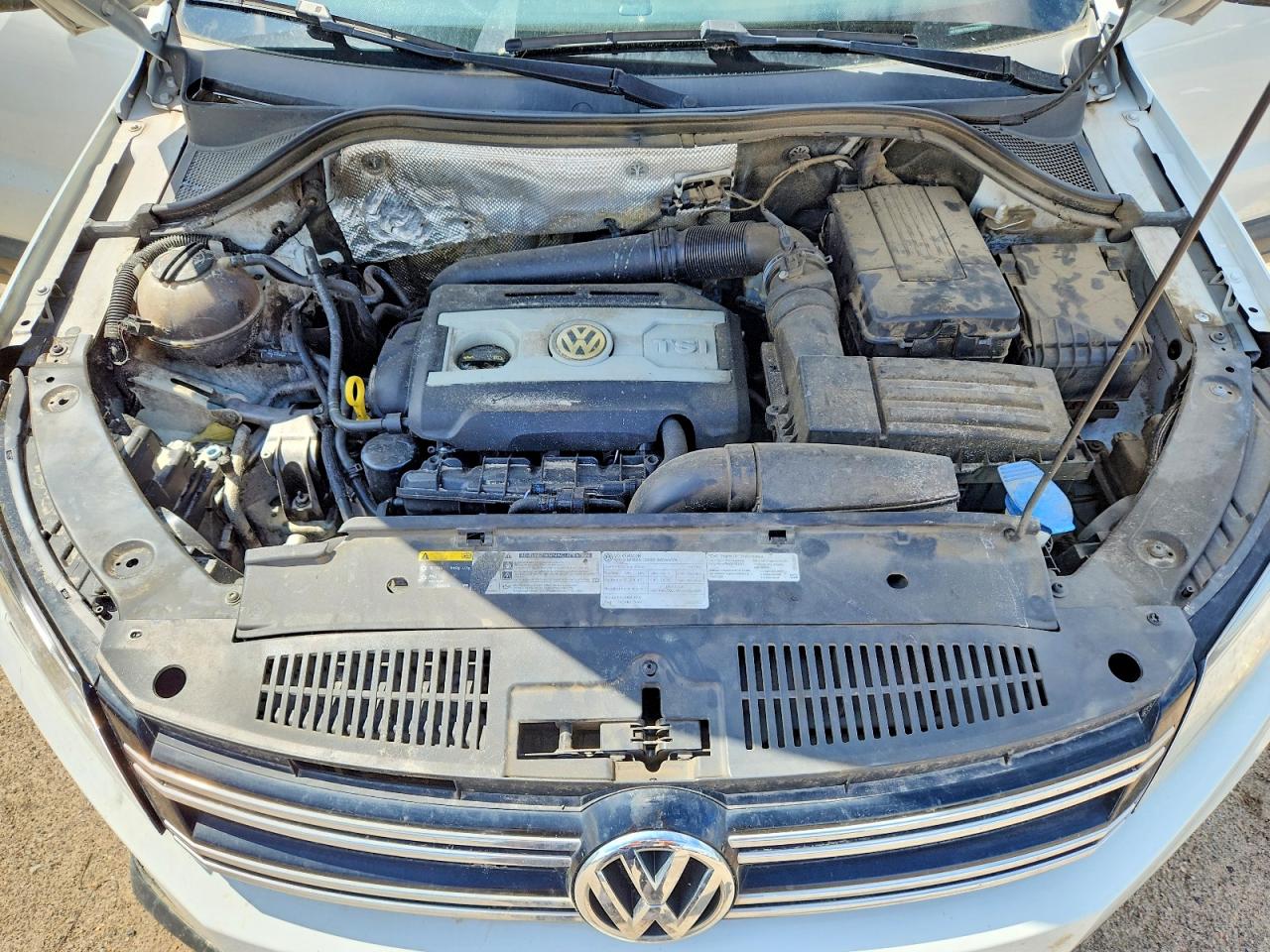 2015 Volkswagen Tiguan S White vin: WVGAV7AX4FW604176
