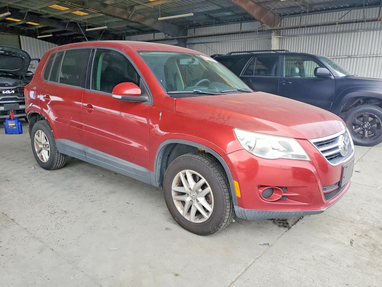 2011 Volkswagen Tiguan S Red vin: WVGAV7AX5BW000436