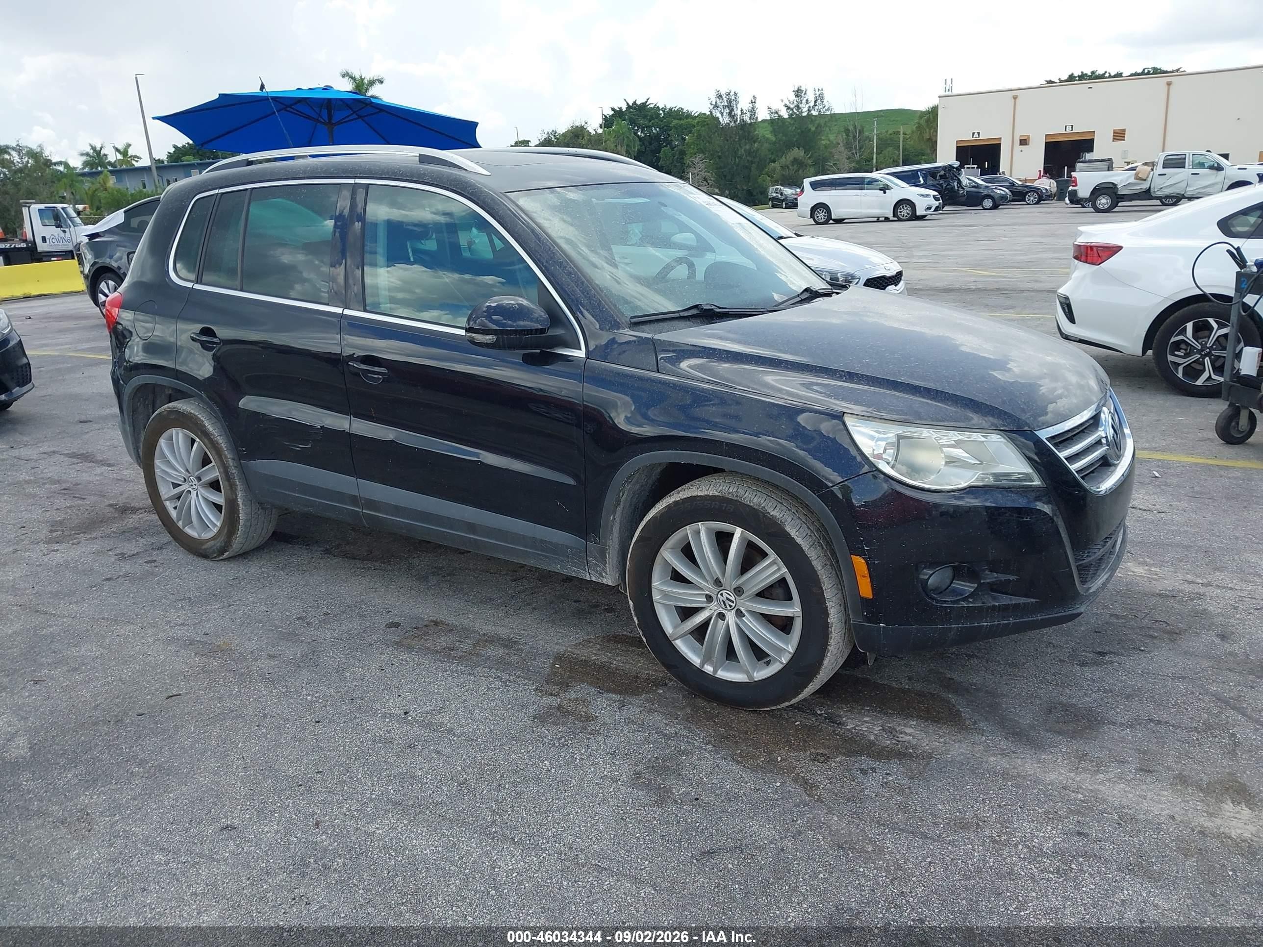 2011 Volkswagen Tiguan Se Black vin: WVGAV7AX5BW503187