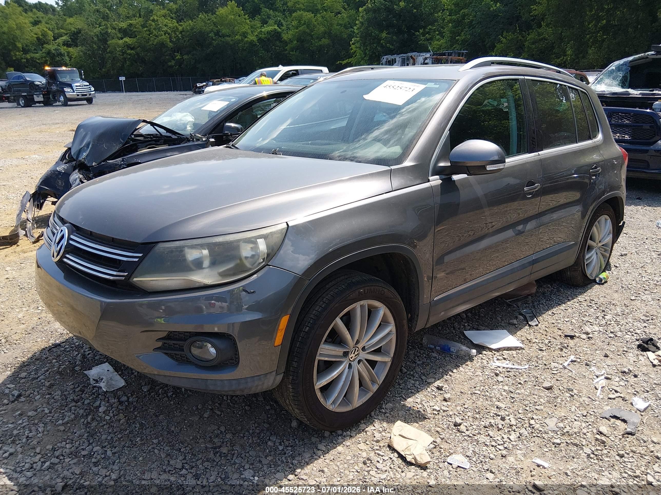 2012 Volkswagen Tiguan Se Gray vin: WVGAV7AX5CW004519