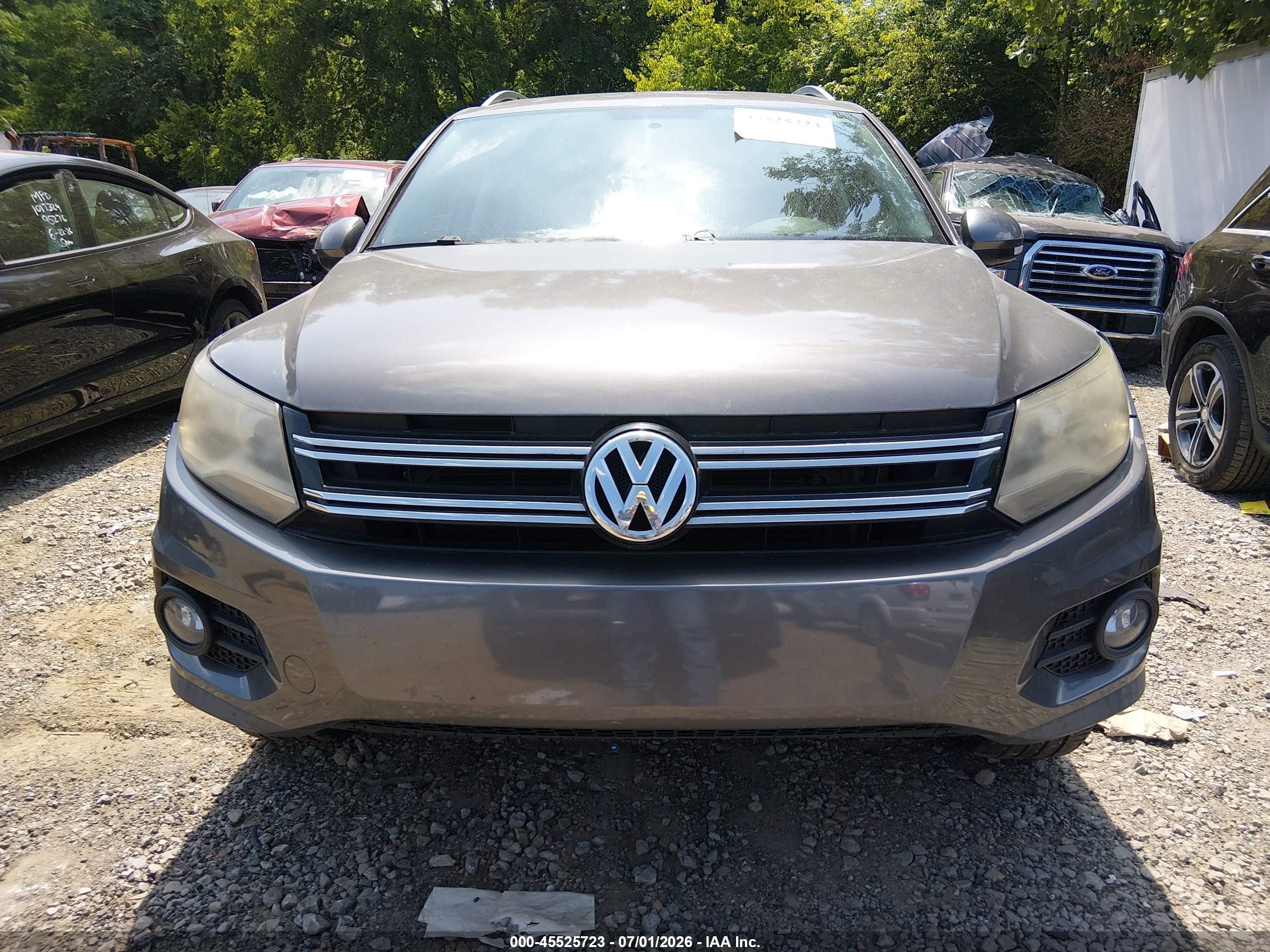 2012 Volkswagen Tiguan Se Gray vin: WVGAV7AX5CW004519