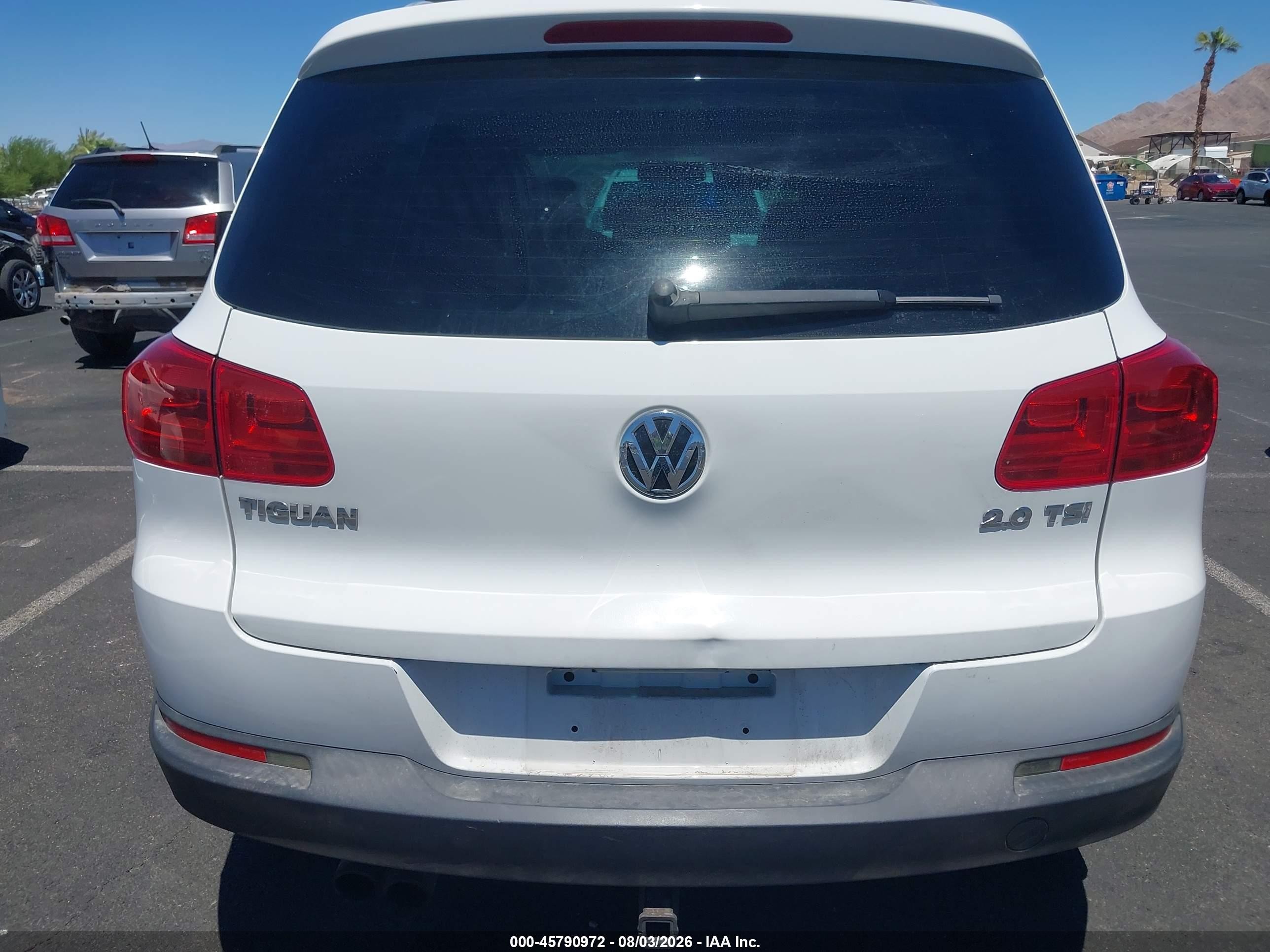 2012 Volkswagen Tiguan Se Белый vin: WVGAV7AX5CW518371