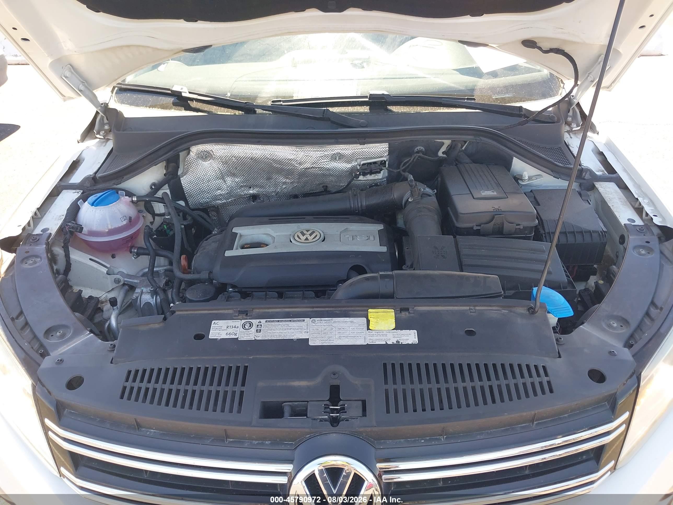 2012 Volkswagen Tiguan Se Белый vin: WVGAV7AX5CW518371