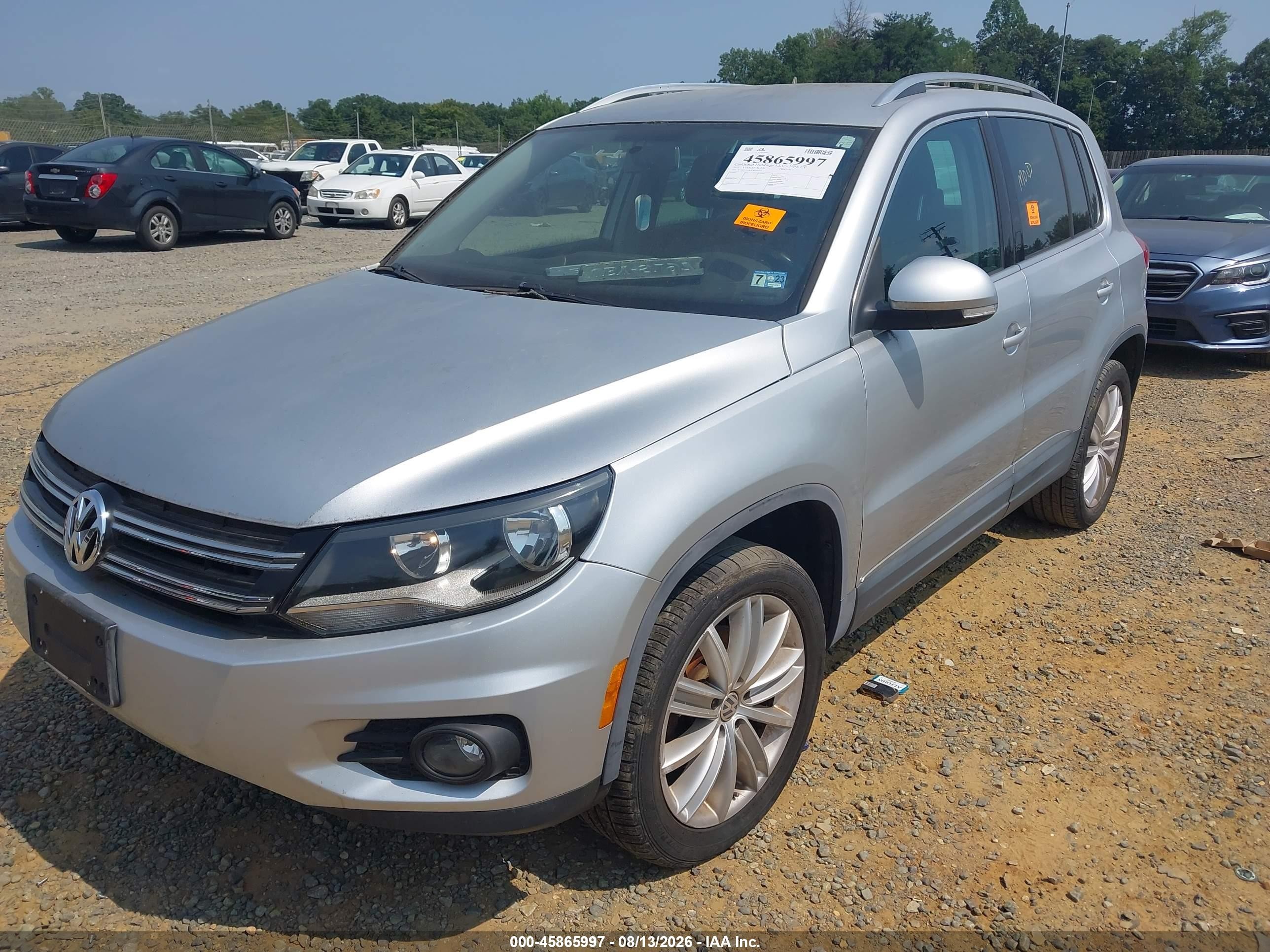 2012 Volkswagen Tiguan Se Silver vin: WVGAV7AX5CW526471