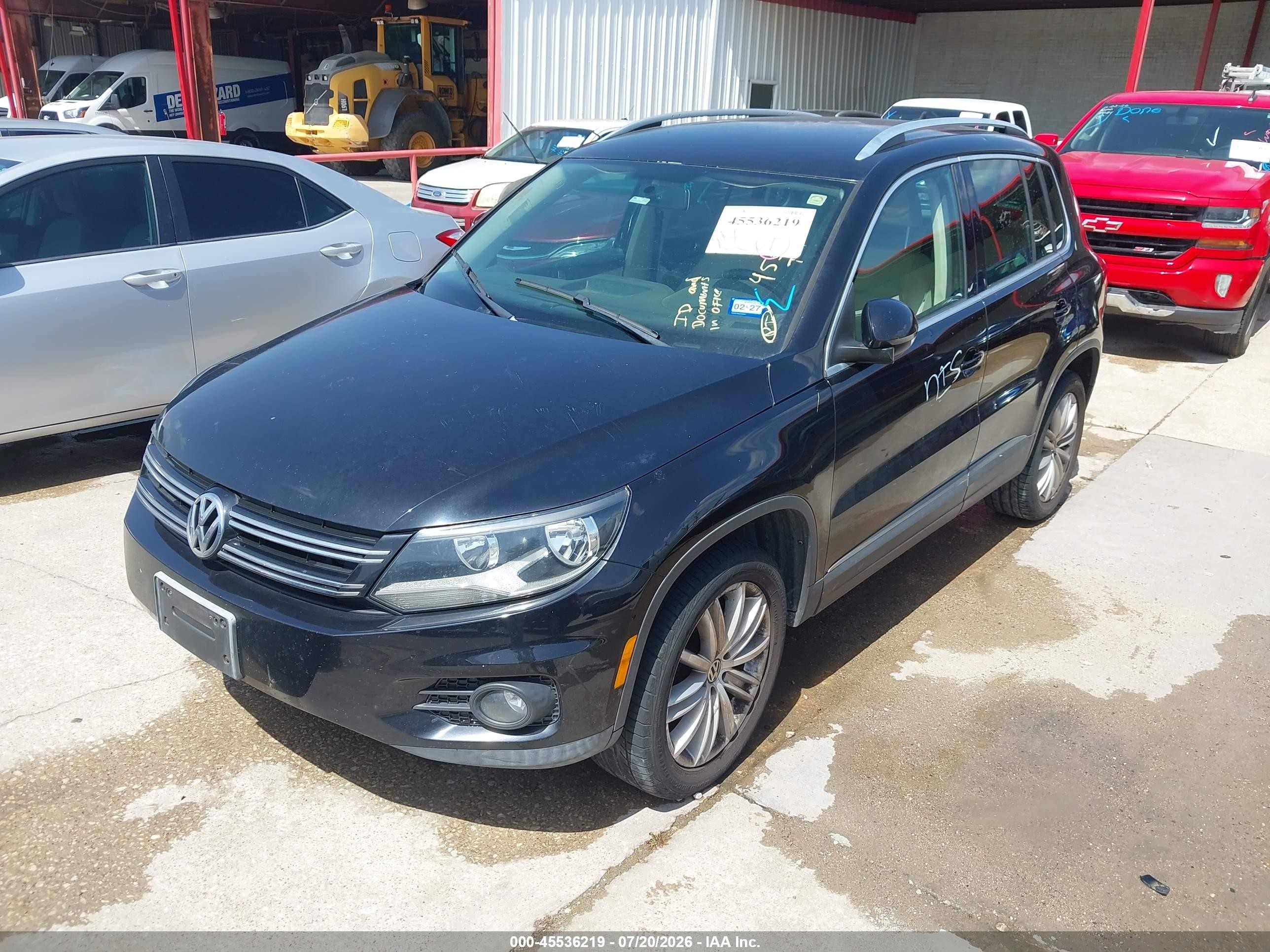 2012 Volkswagen Tiguan Se Black vin: WVGAV7AX5CW555789