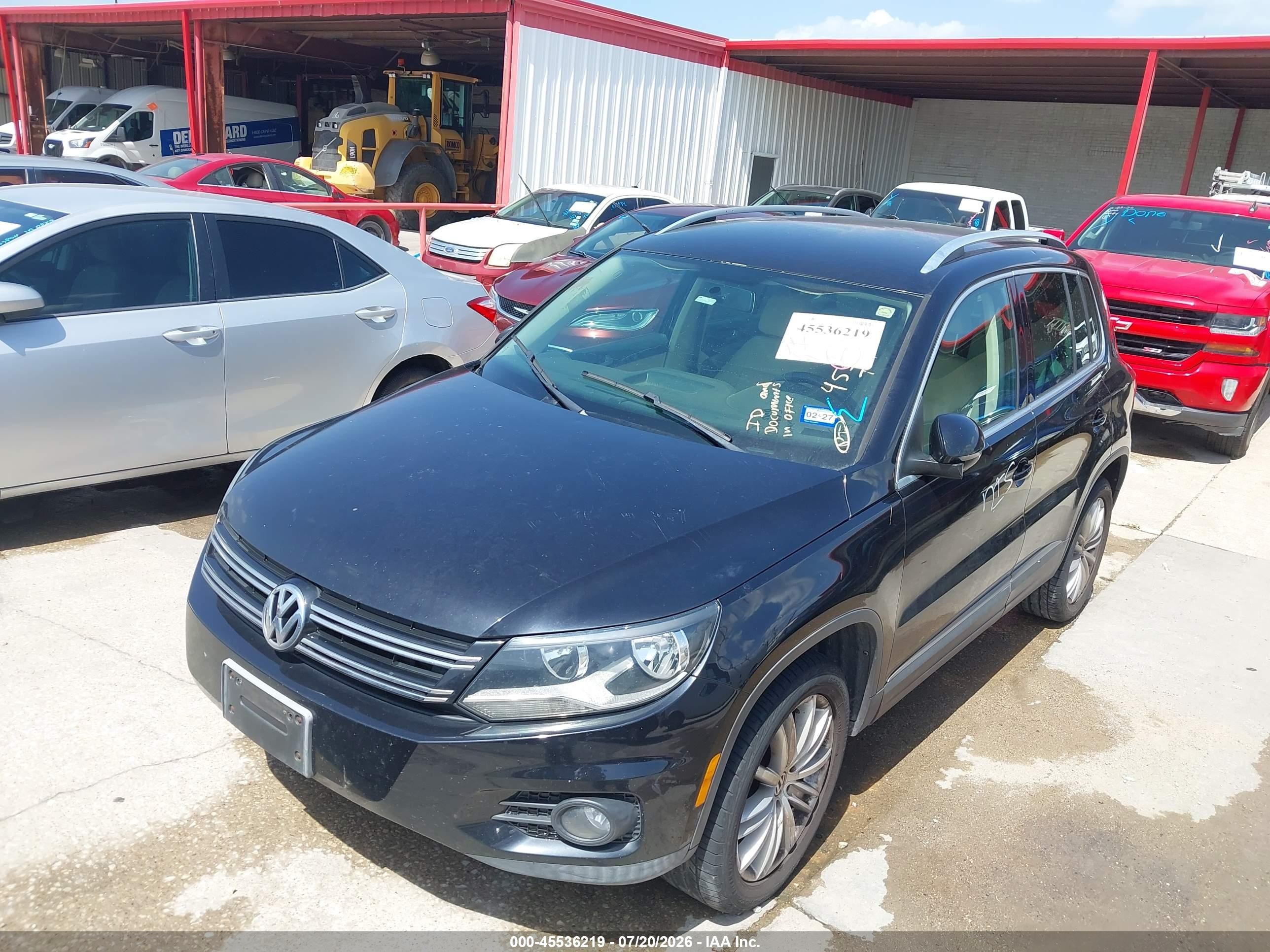 2012 Volkswagen Tiguan Se Black vin: WVGAV7AX5CW555789