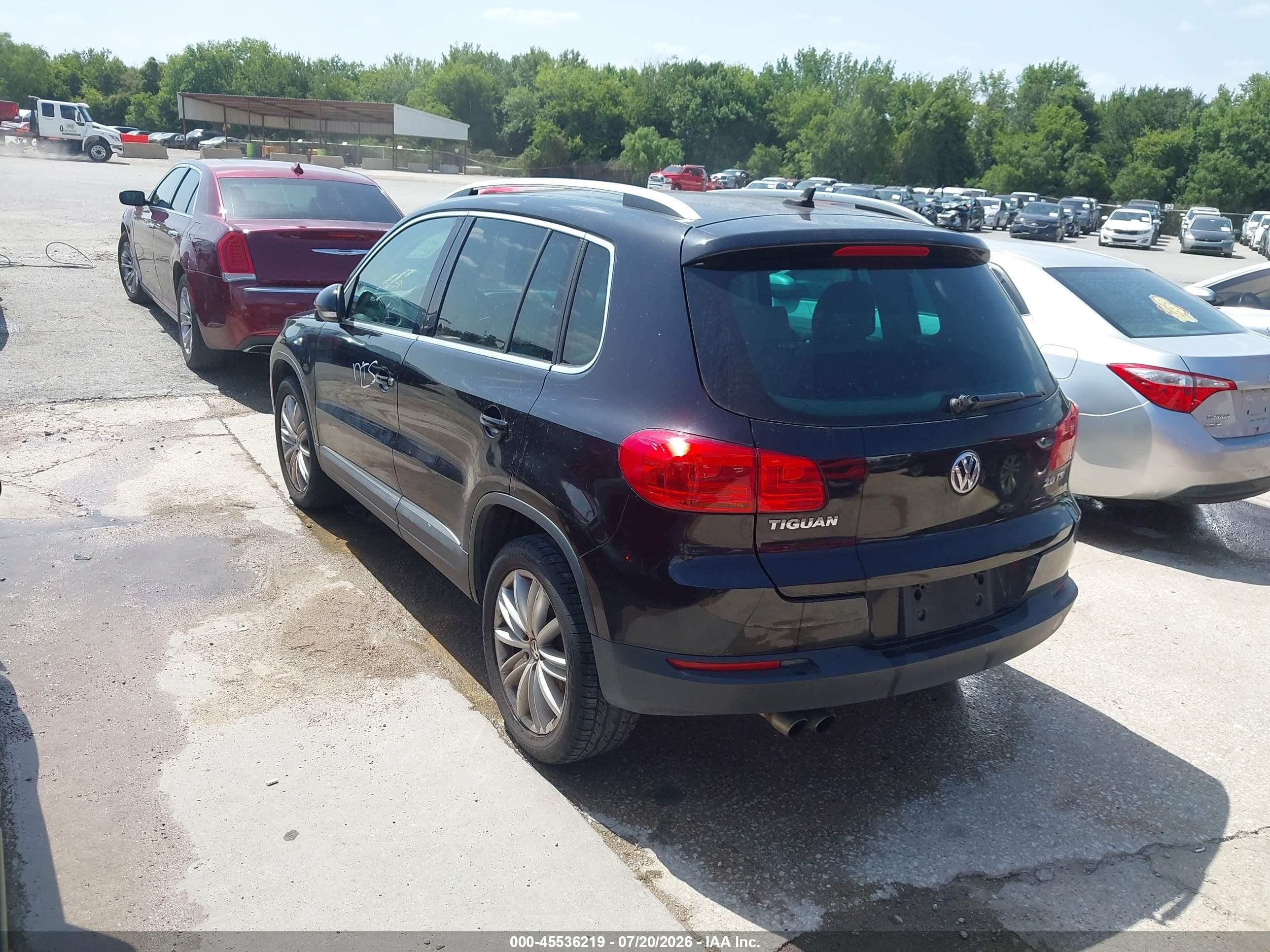 2012 Volkswagen Tiguan Se Black vin: WVGAV7AX5CW555789