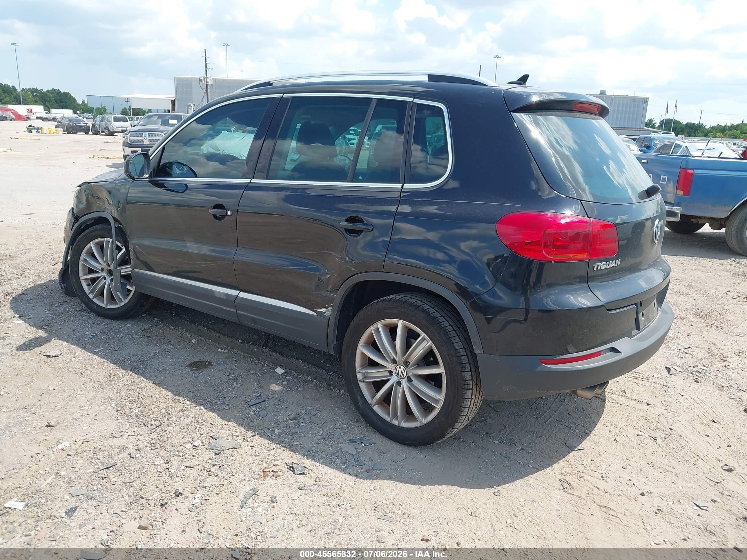 2013 Volkswagen Tiguan Se Black vin: WVGAV7AX5DW523345