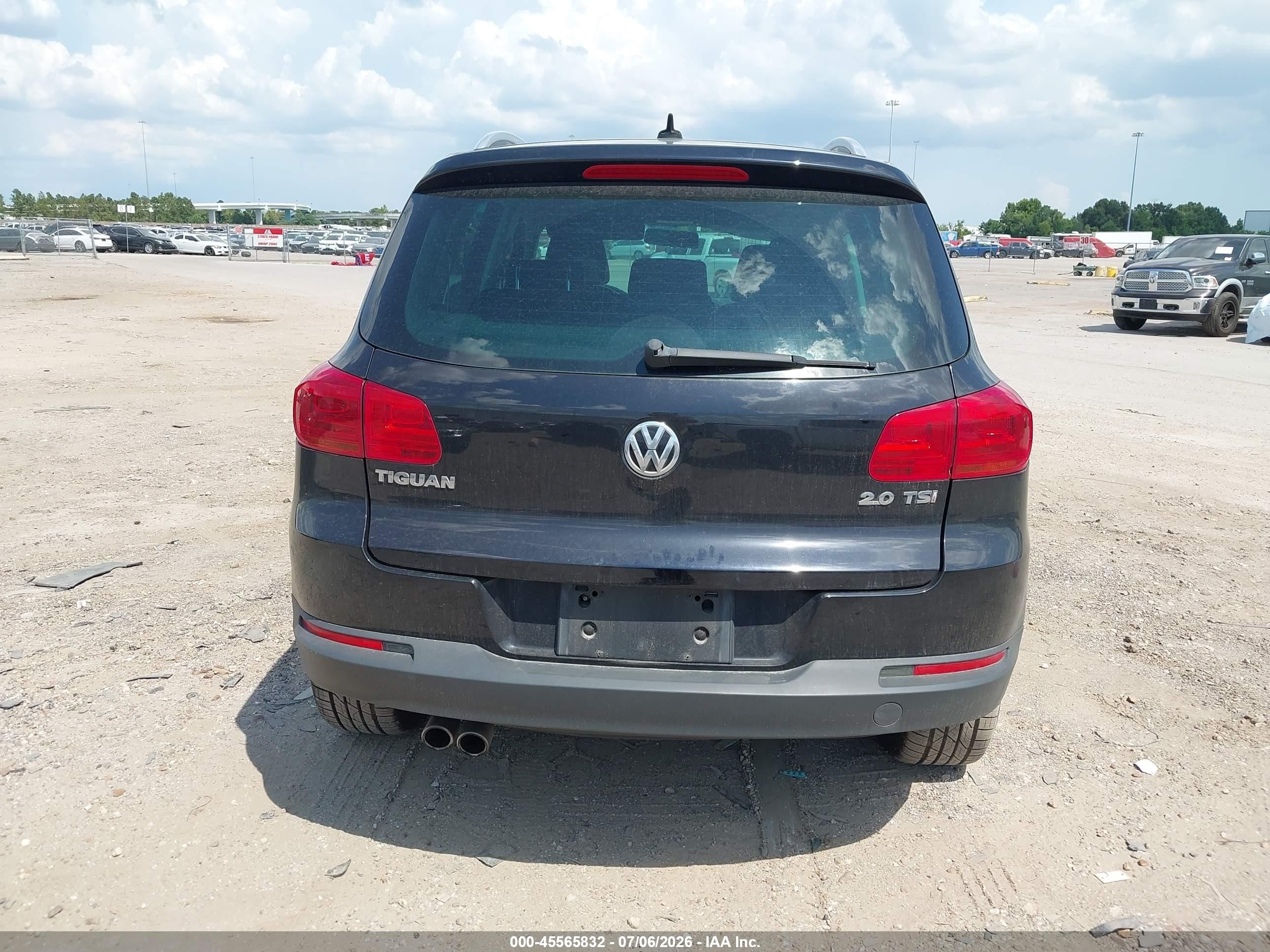 2013 Volkswagen Tiguan Se Black vin: WVGAV7AX5DW523345