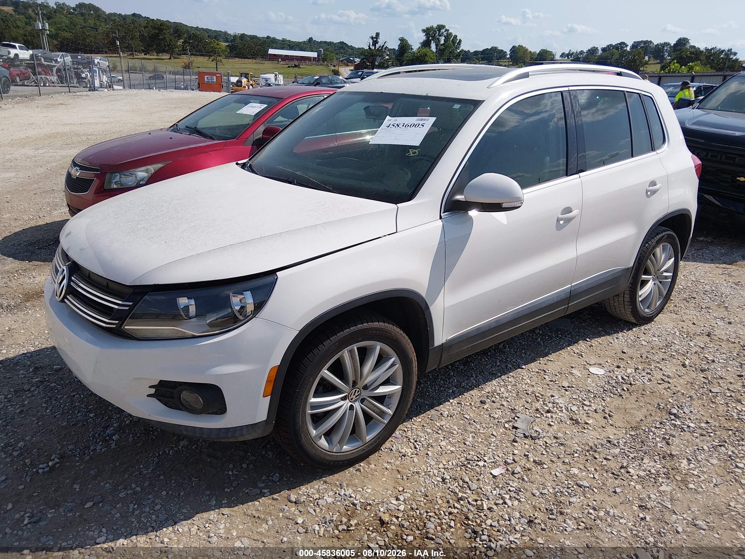 2013 Volkswagen Tiguan Se White vin: WVGAV7AX5DW543952