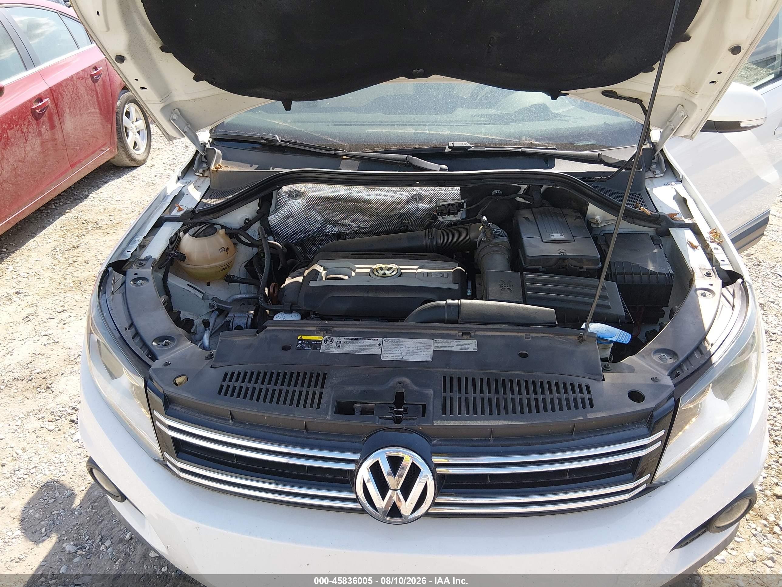 2013 Volkswagen Tiguan Se White vin: WVGAV7AX5DW543952
