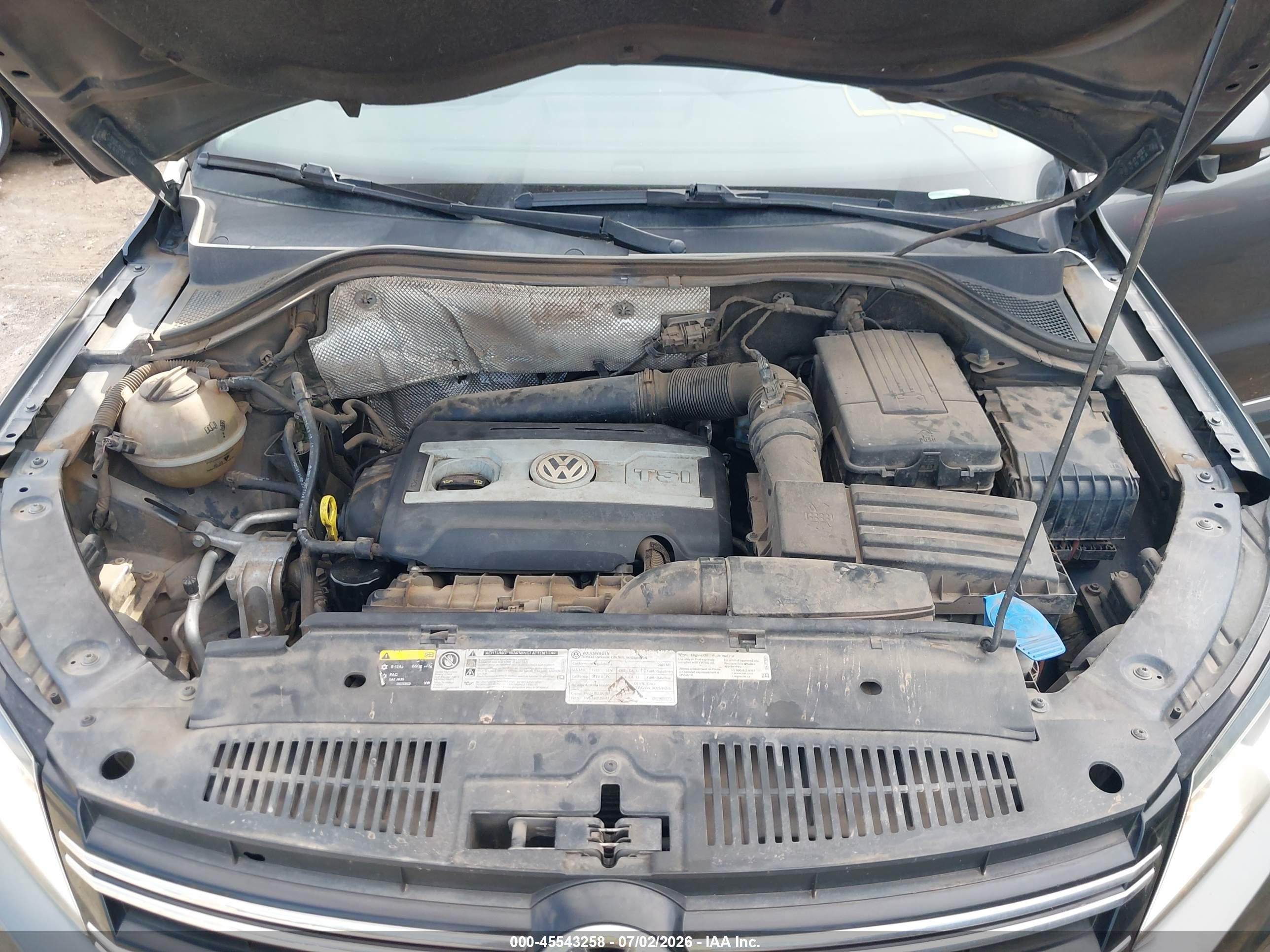 2015 Volkswagen Tiguan Se Gray vin: WVGAV7AX5FW569275