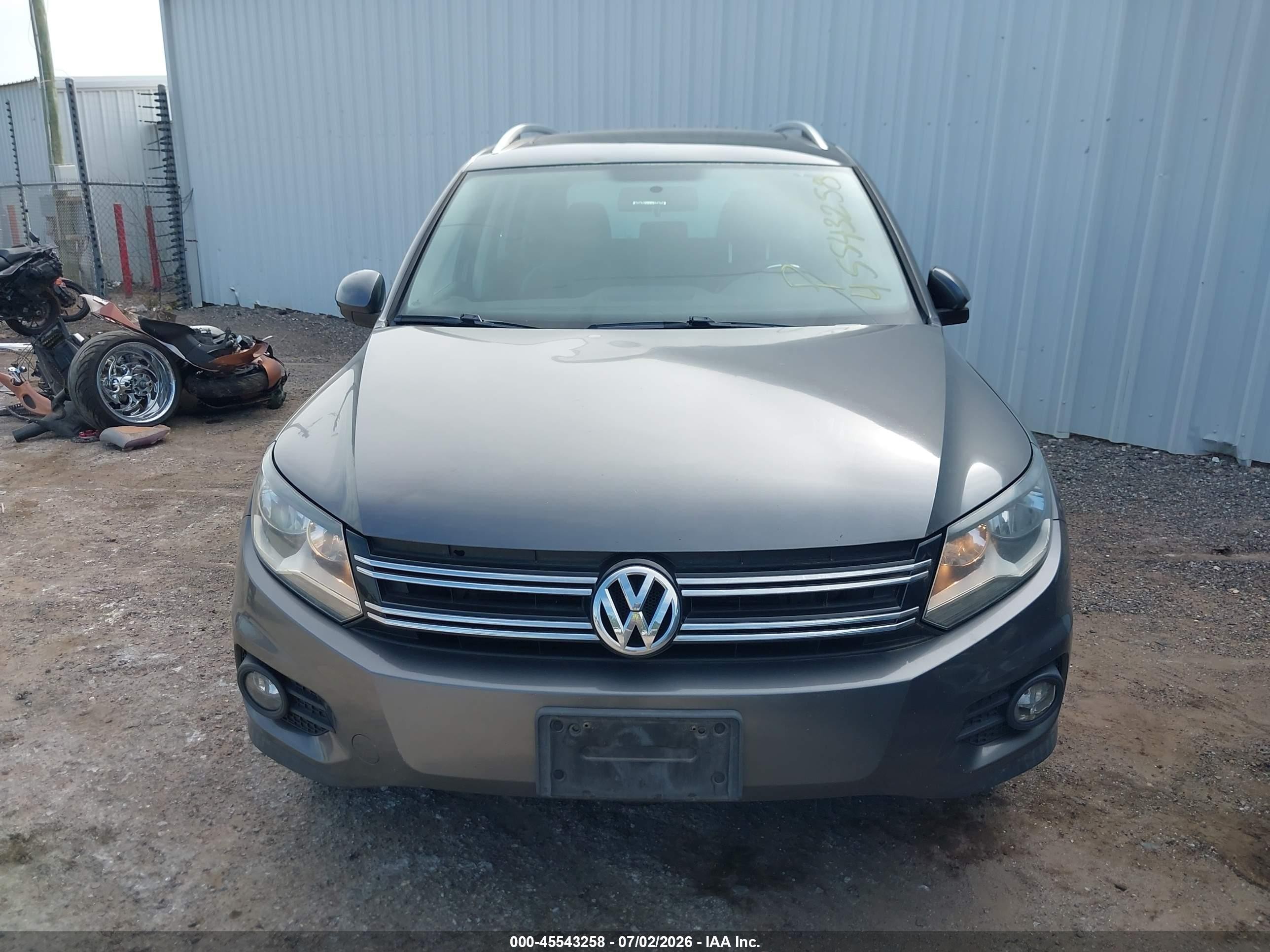 2015 Volkswagen Tiguan Se Gray vin: WVGAV7AX5FW569275