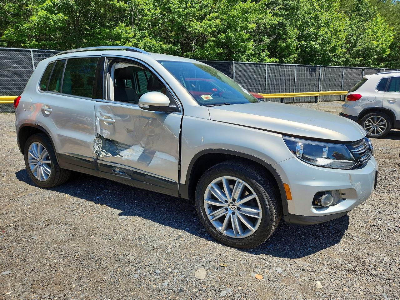 2013 Volkswagen Tiguan S Silver vin: WVGAV7AX6DW502438
