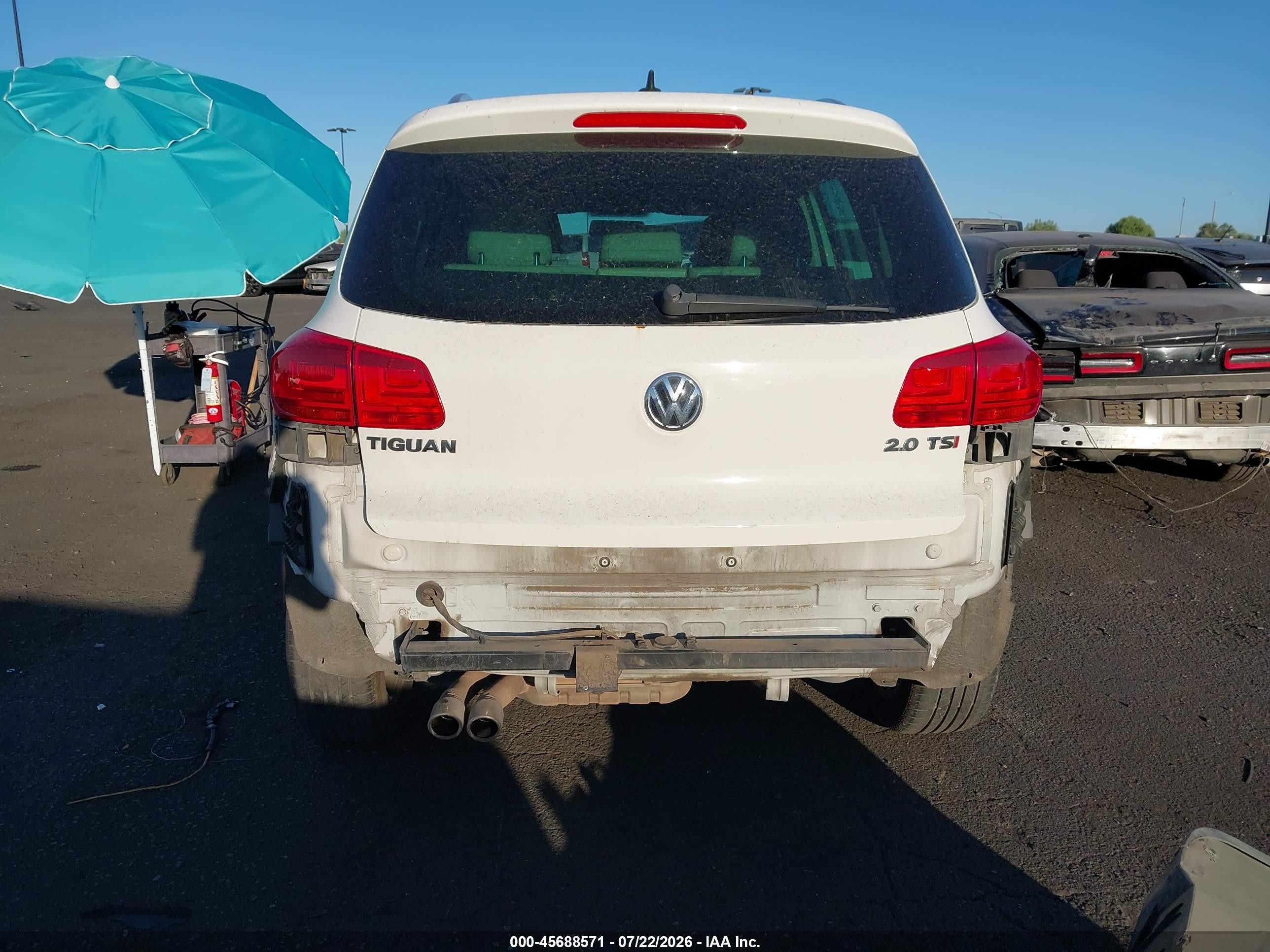 2013 Volkswagen Tiguan Se White vin: WVGAV7AX6DW525802