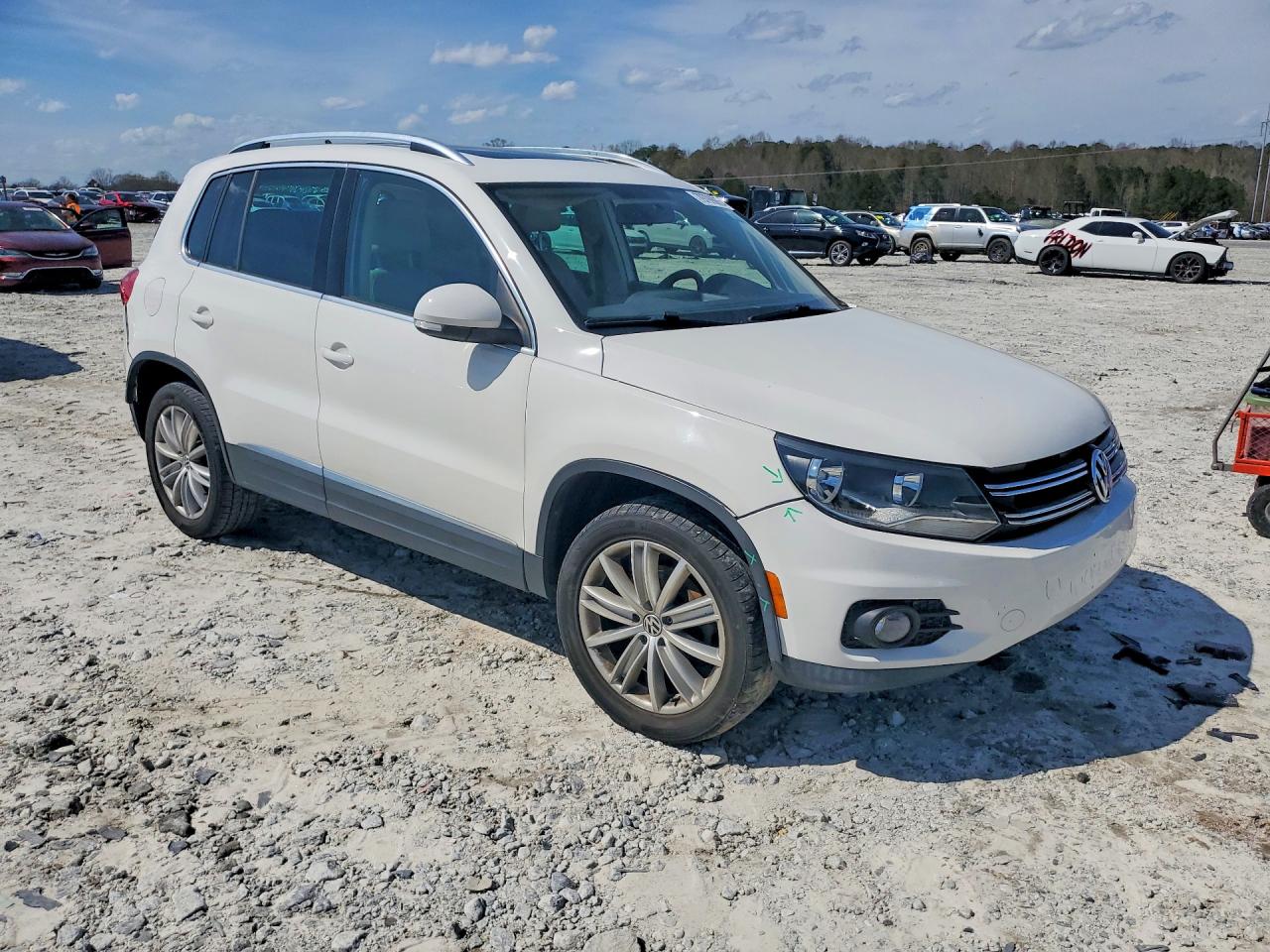 2013 Volkswagen Tiguan S Белый vin: WVGAV7AX6DW528926