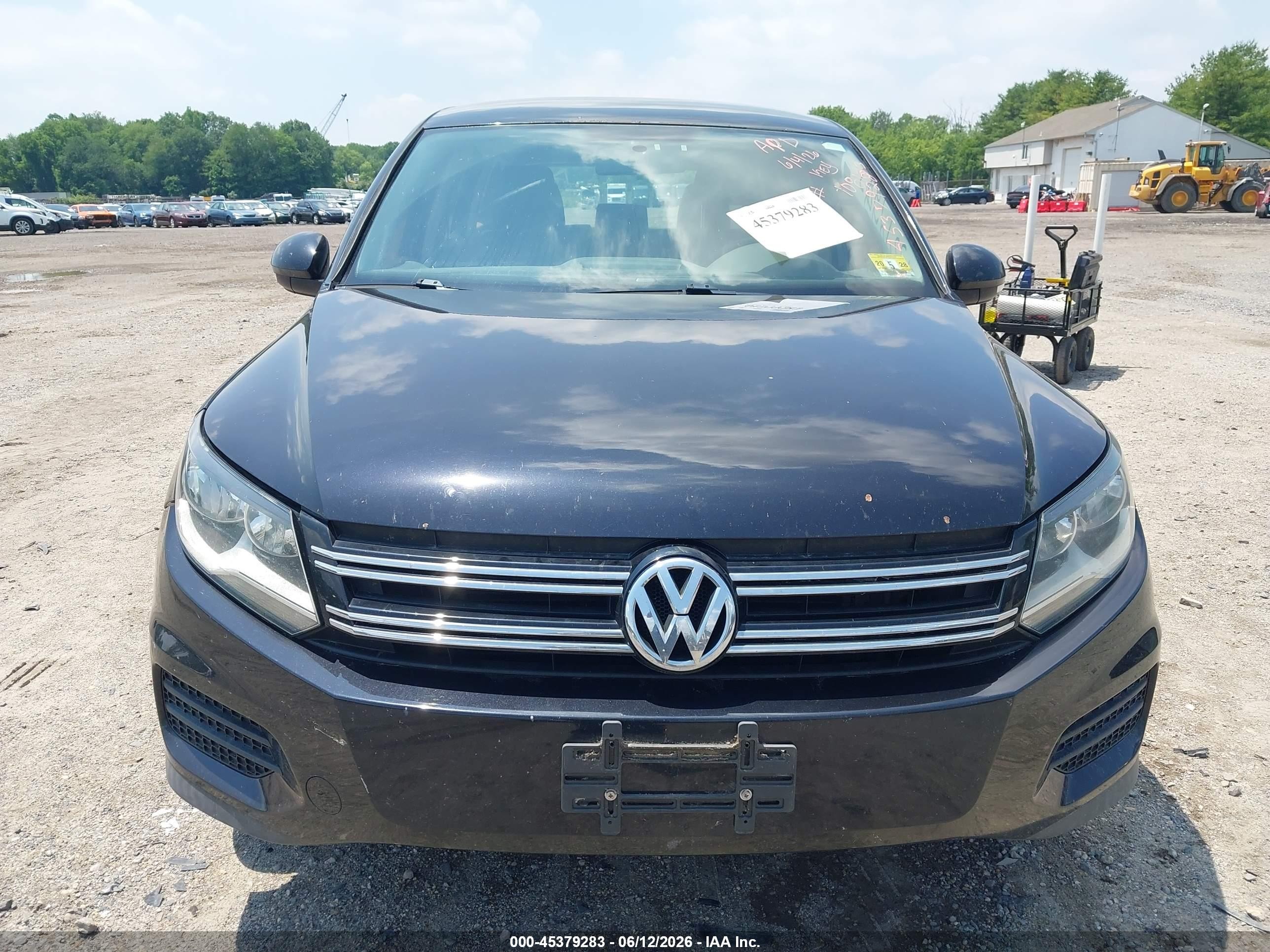 2013 Volkswagen Tiguan S Black vin: WVGAV7AX6DW539005